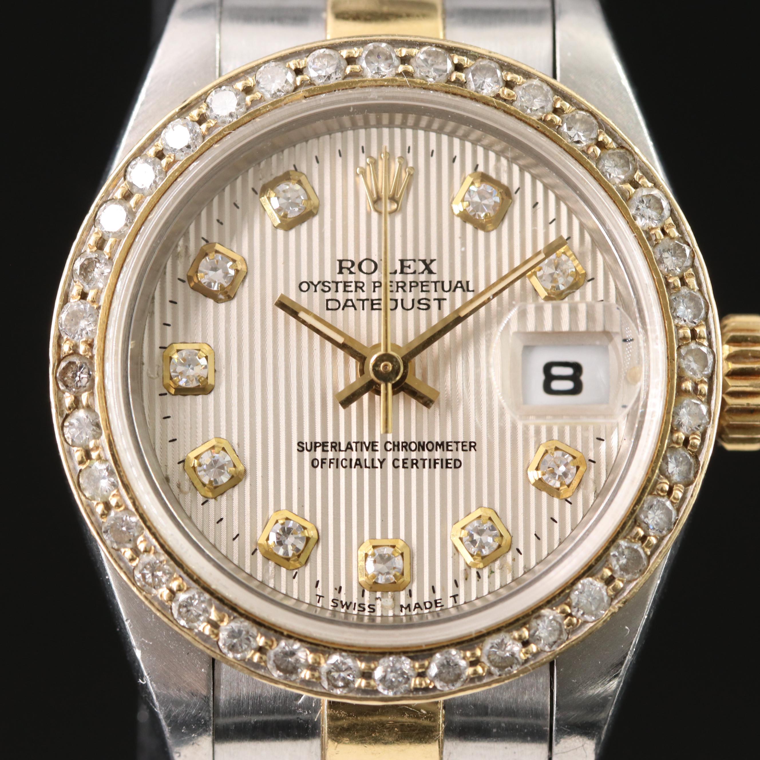 1997 - 1998 Rolex Datejust Custom Tapestry Diamond Dial and Bezel Watch