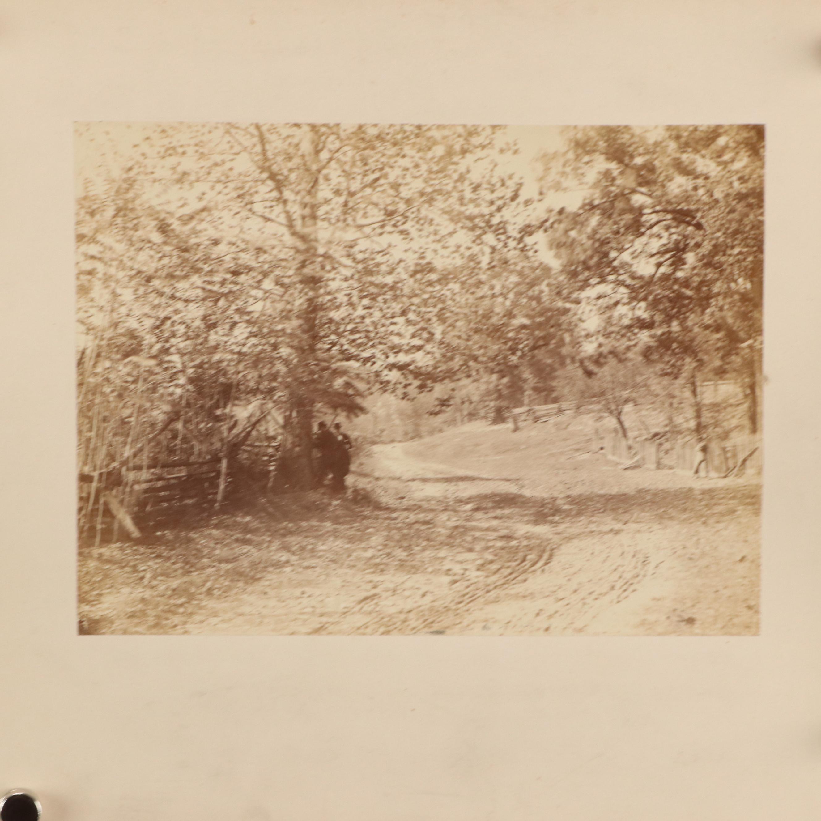 Five Landscape Silver Prints Featuring Naturalists, Early 20th Century