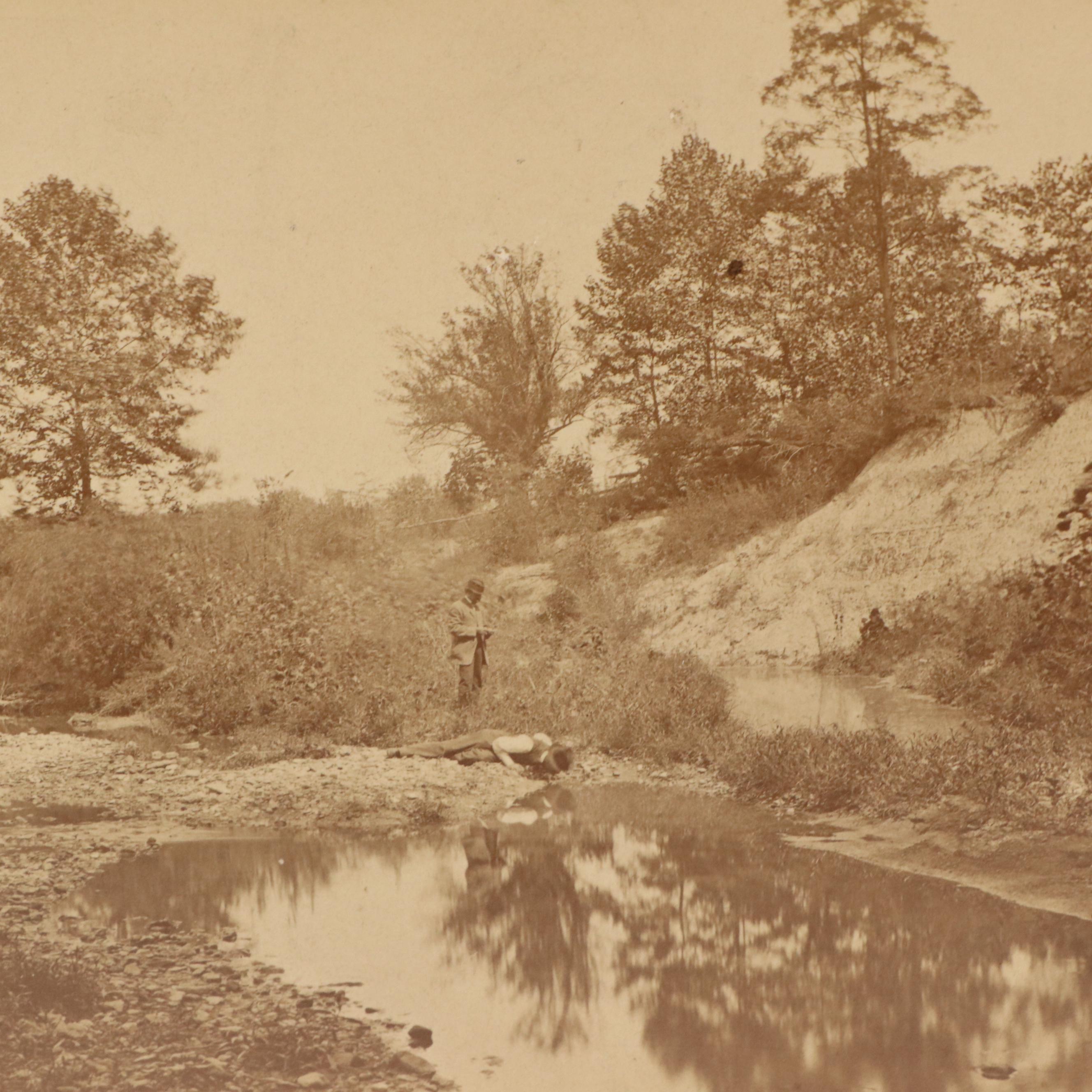 Five Landscape Silver Prints Featuring Naturalists, Early 20th Century