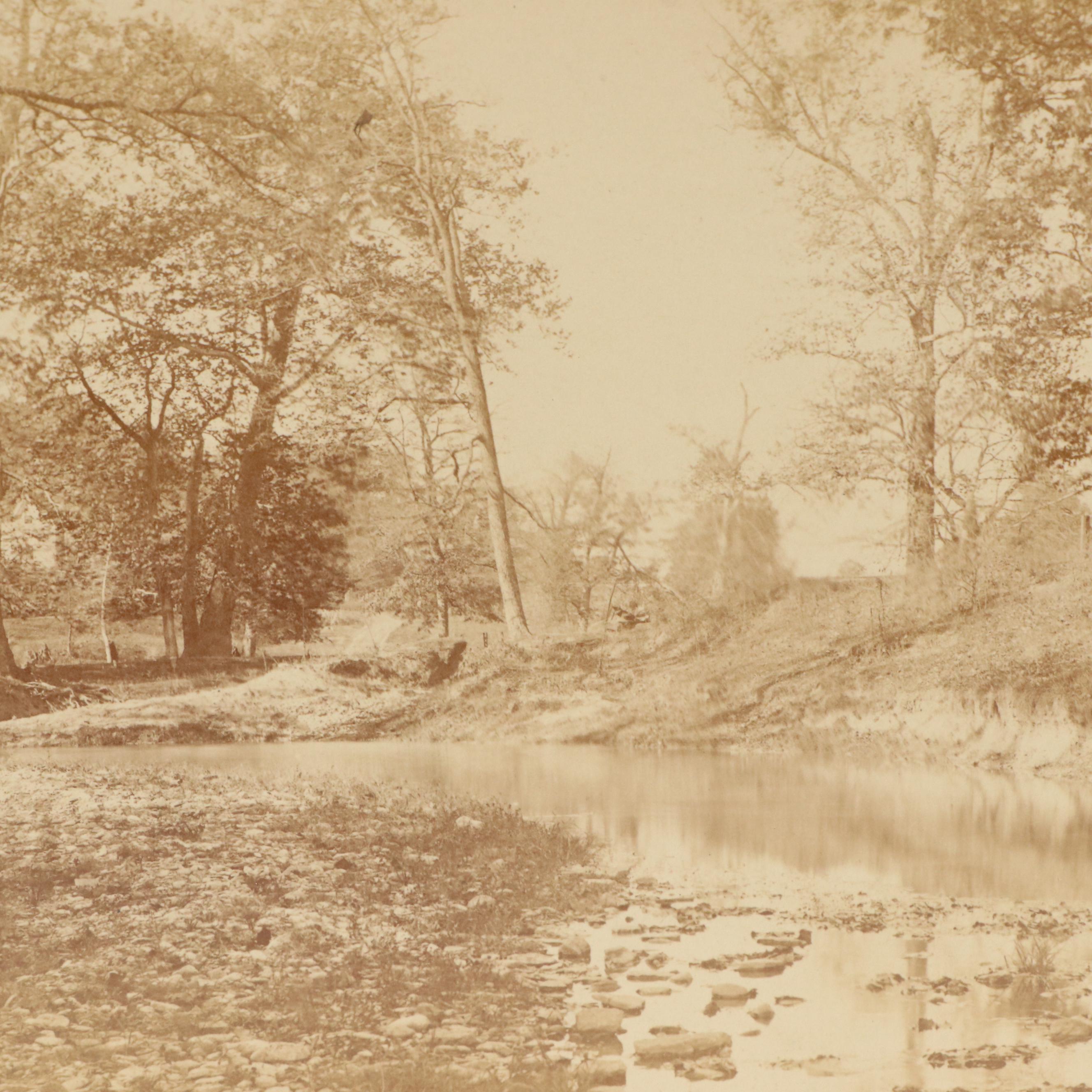 Five Landscape Silver Prints Featuring Naturalists, Early 20th Century