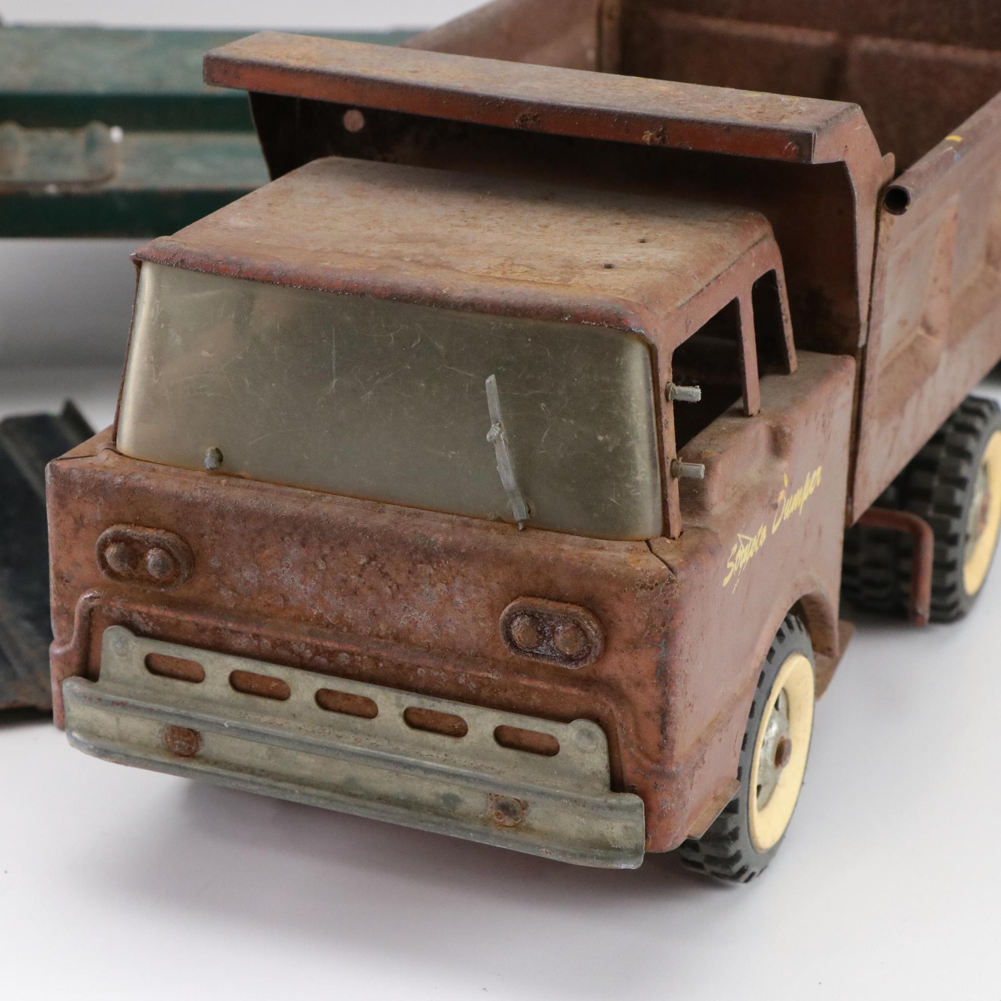 Structo Pressed Steel Dump Truck & Other Diecast Toys