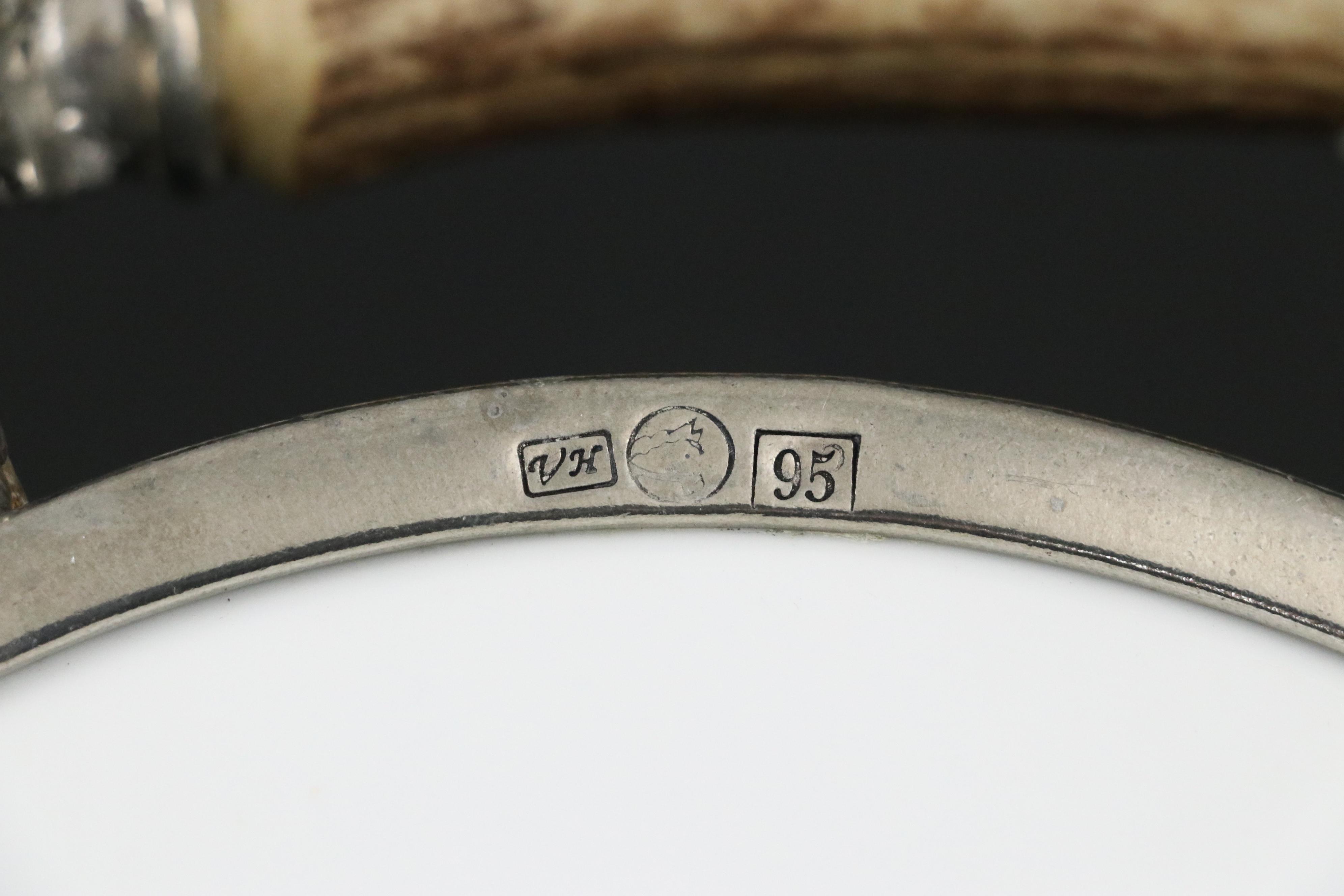 Vagabond House Antler Handled Ceramic and Pewter Serving Dishes