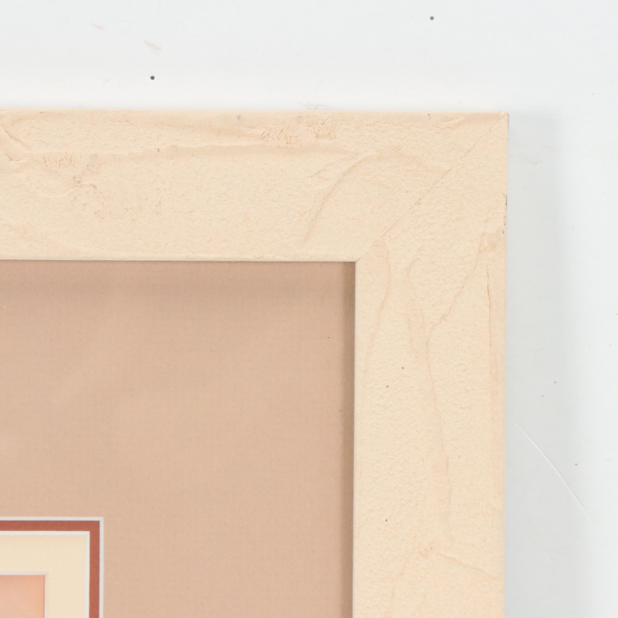 Addie Draper Chalk Pastel Drawing of Desert Landscape, 1997