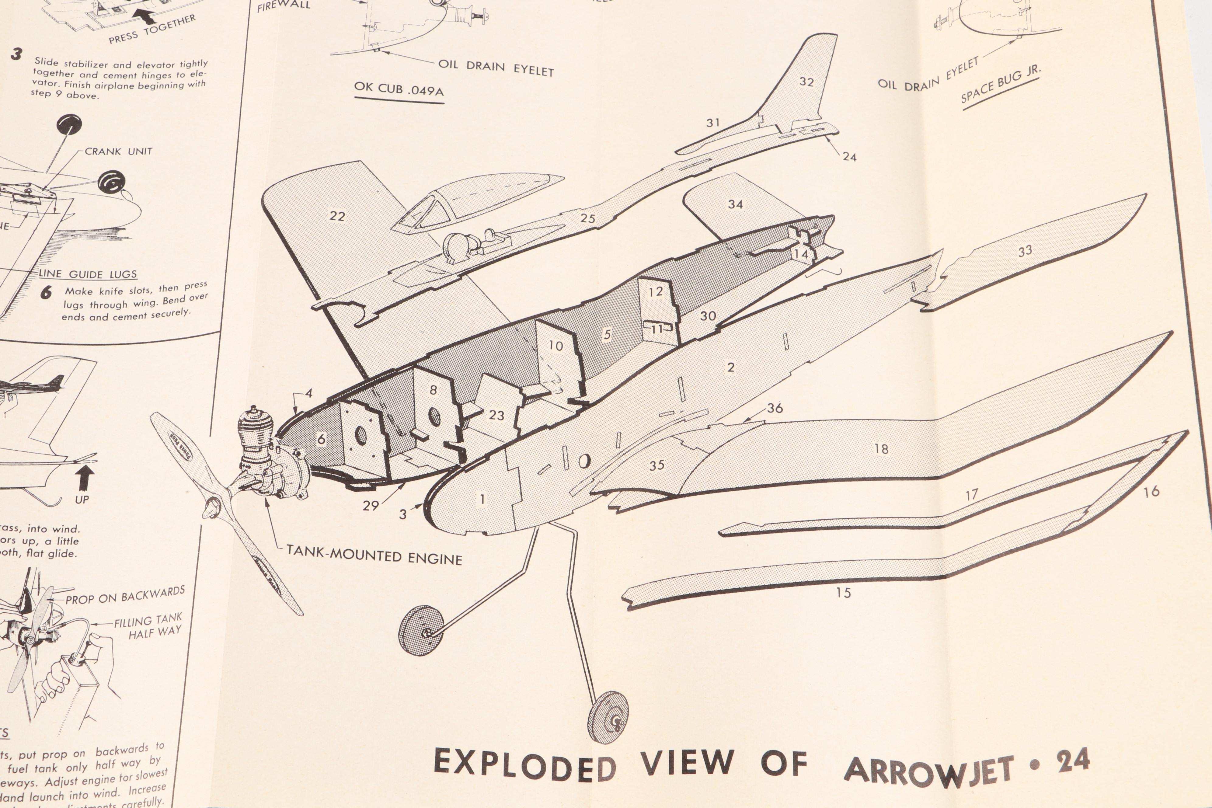 Top Flite "Arrowjet 24" Airplane Model Kits, Mid-20th Century