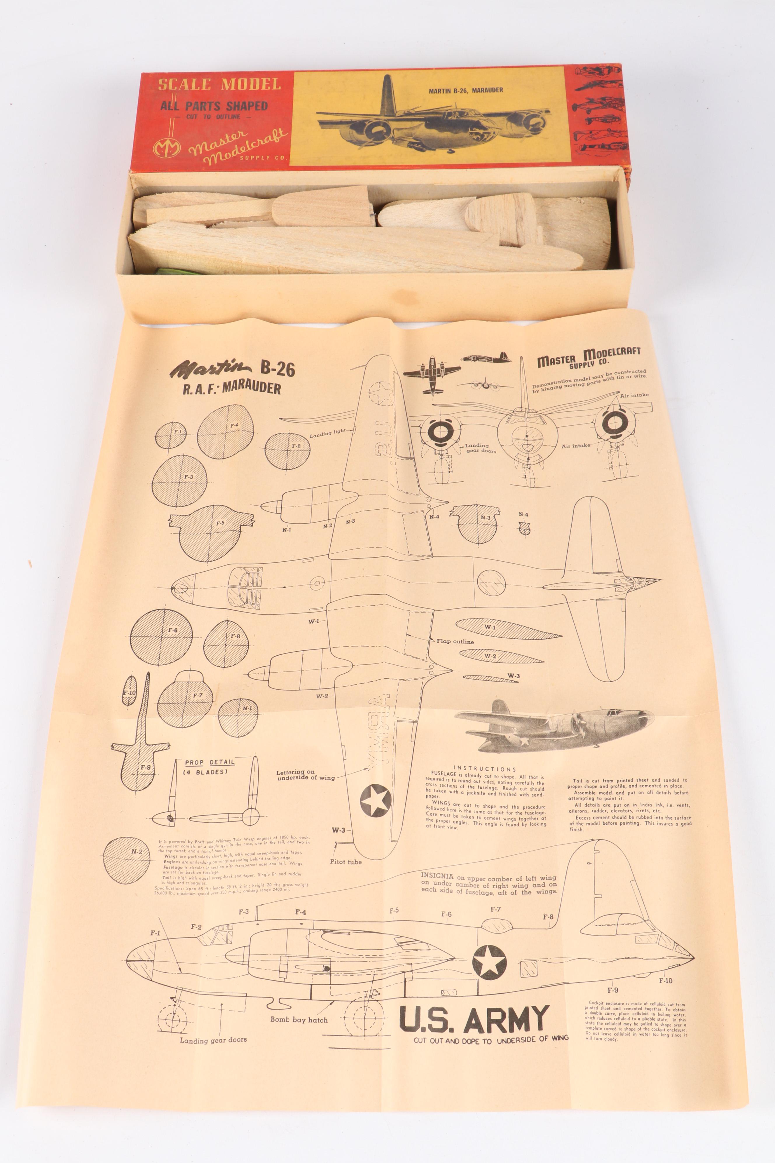 Quick 8-Up "F7U Cutlass," "F-86 Sabre" and More Airplane Model Kits, Mid-20th C.