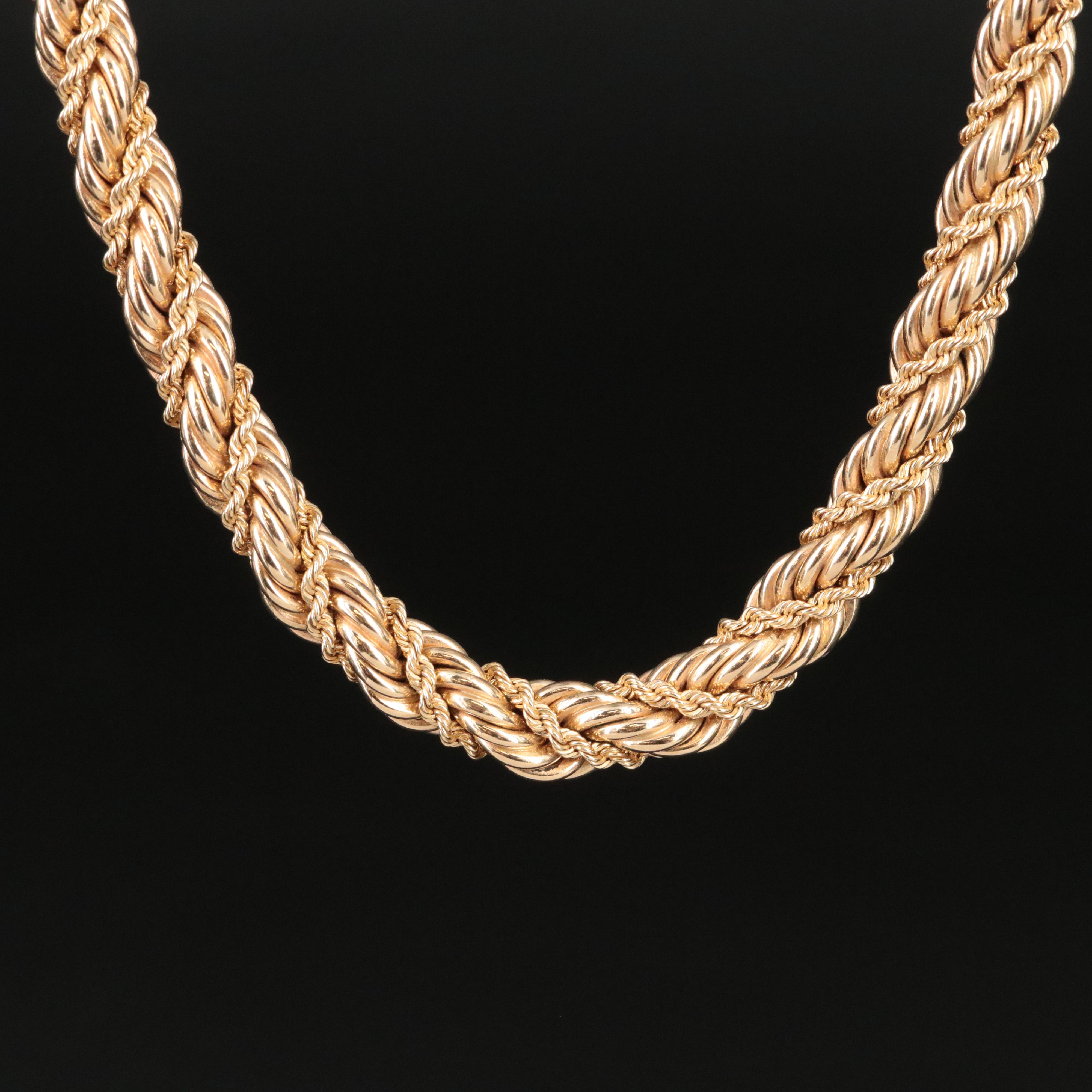 Tiffany & Co. 14K Twisted Double Rope Chain
