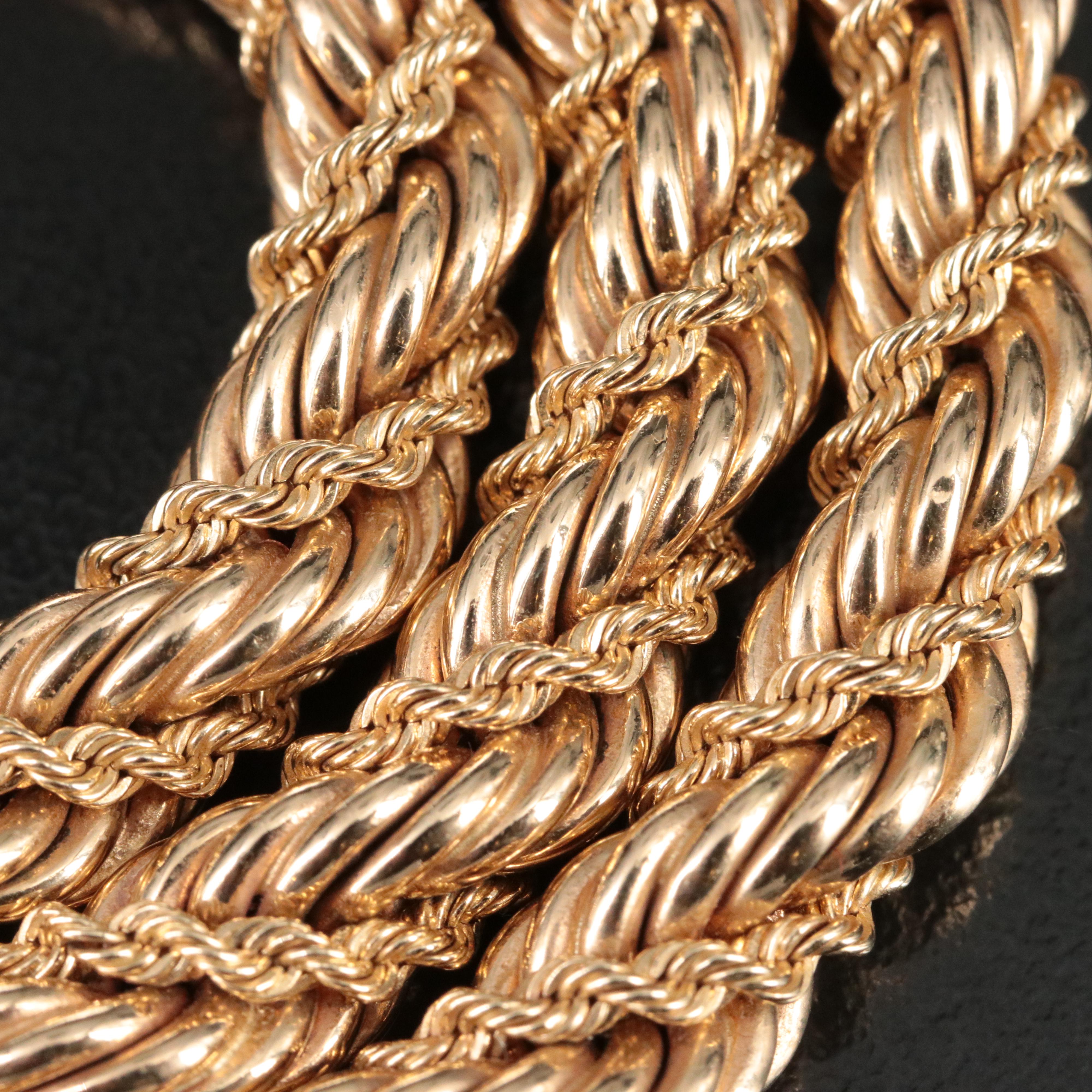 Tiffany & Co. 14K Twisted Double Rope Chain