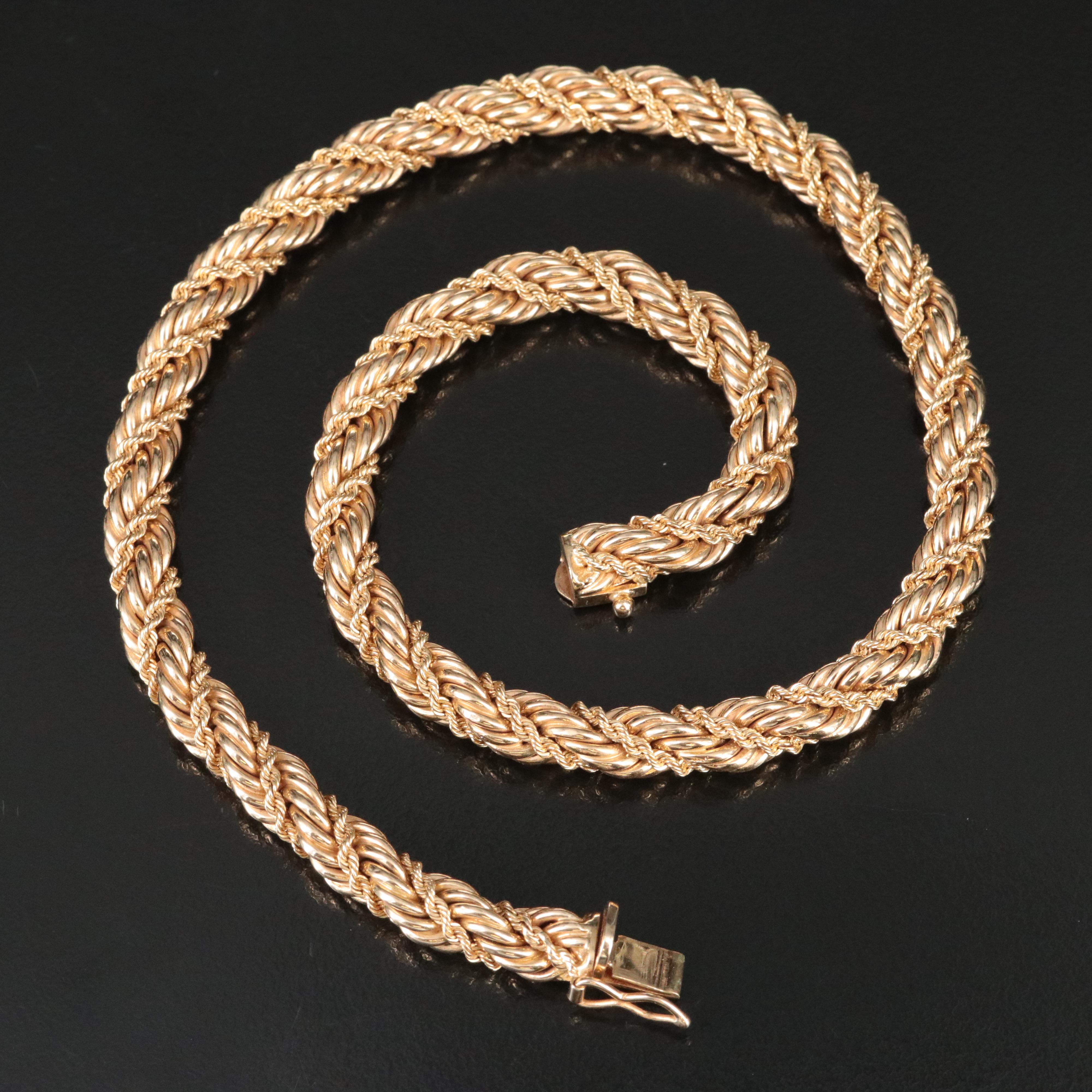 Tiffany & Co. 14K Twisted Double Rope Chain