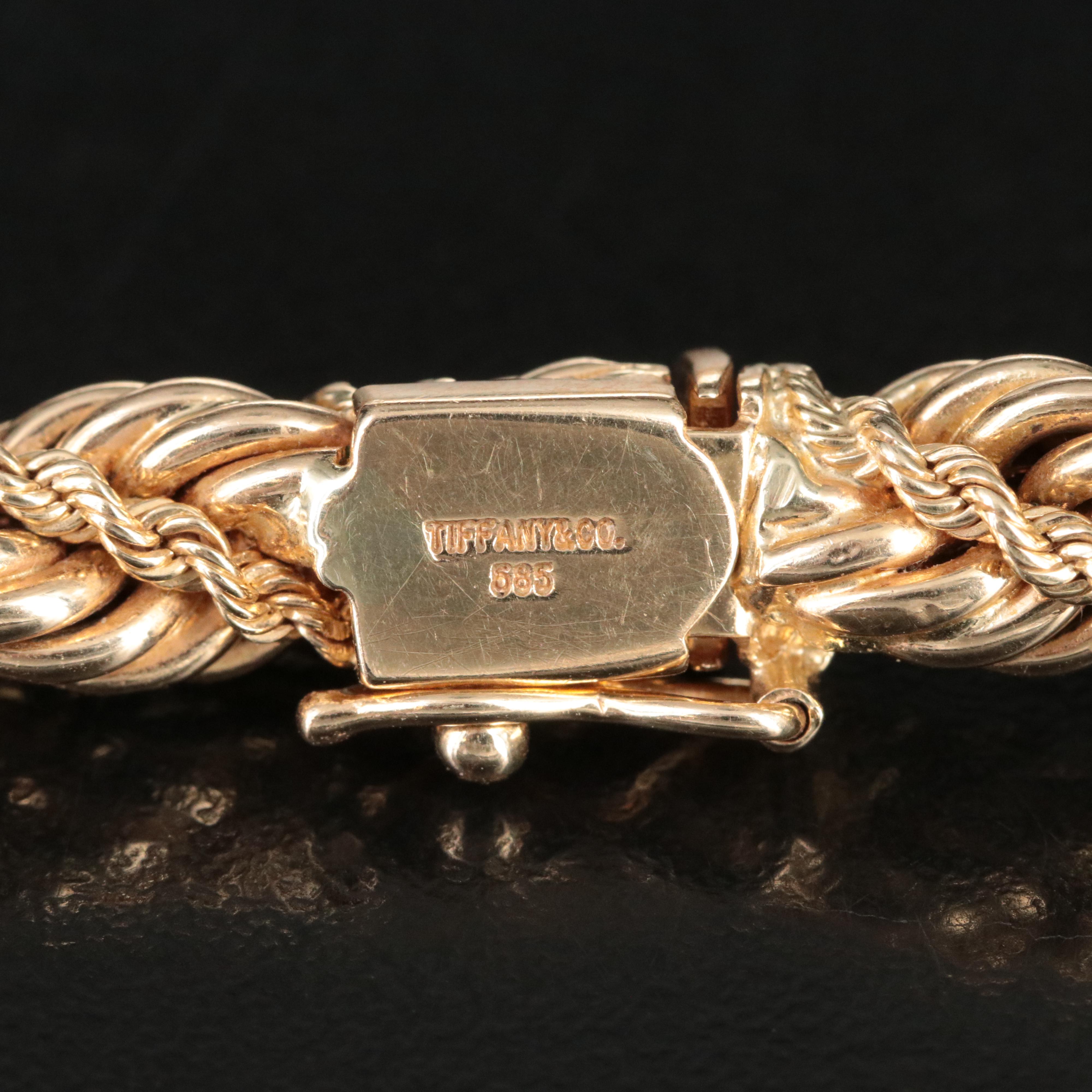 Tiffany & Co. 14K Twisted Double Rope Chain