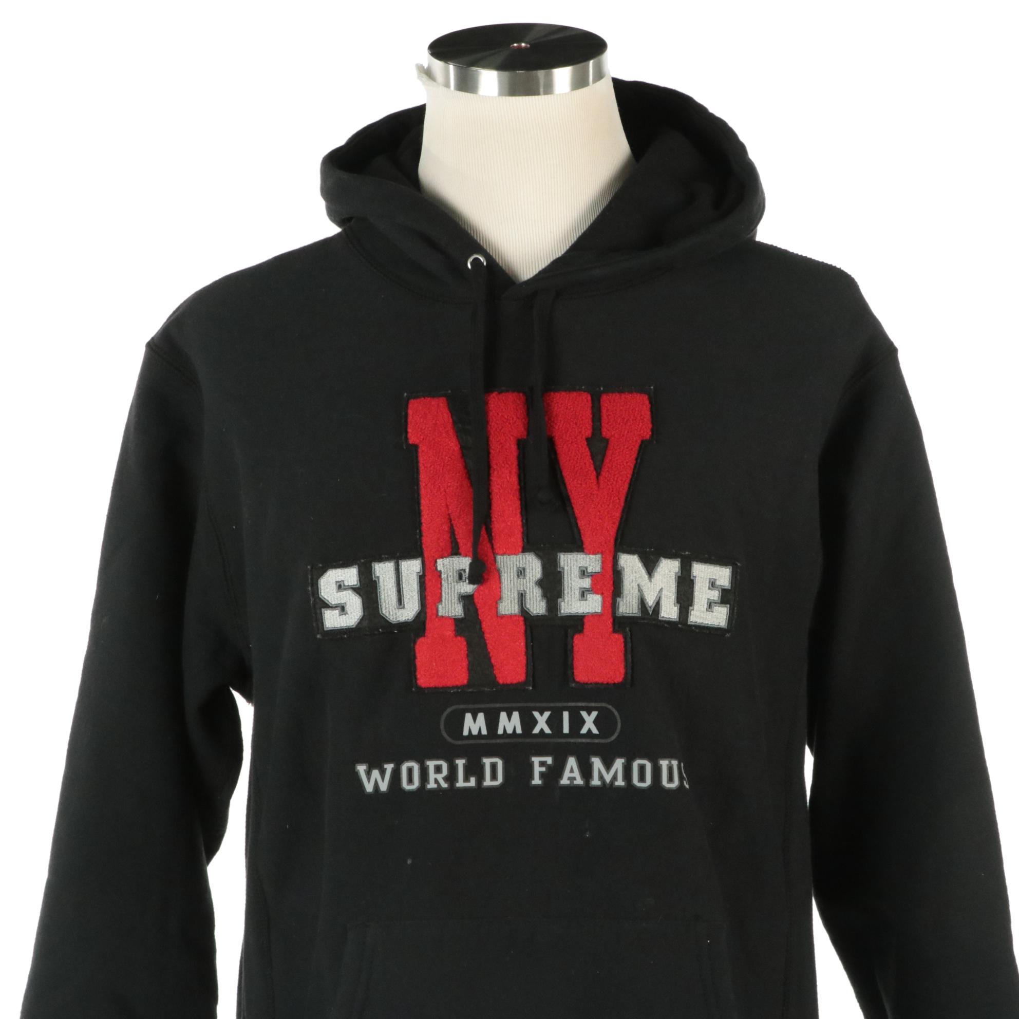 Men's Supreme "NY MMXIX World Famous" Black Hoodie