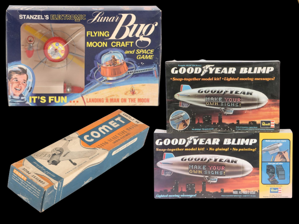 Vintage Mid-Century Collectible Model Airplane Kits & Toys