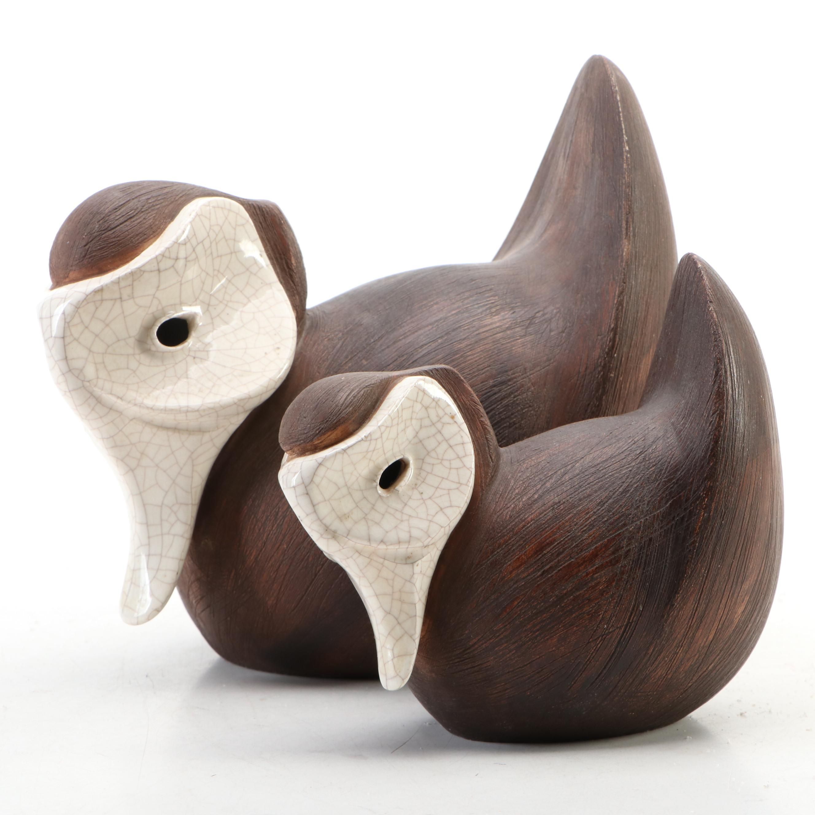 Brayton Laguna Beach Pottery Duck Figurines, Mid to Late 20th Century