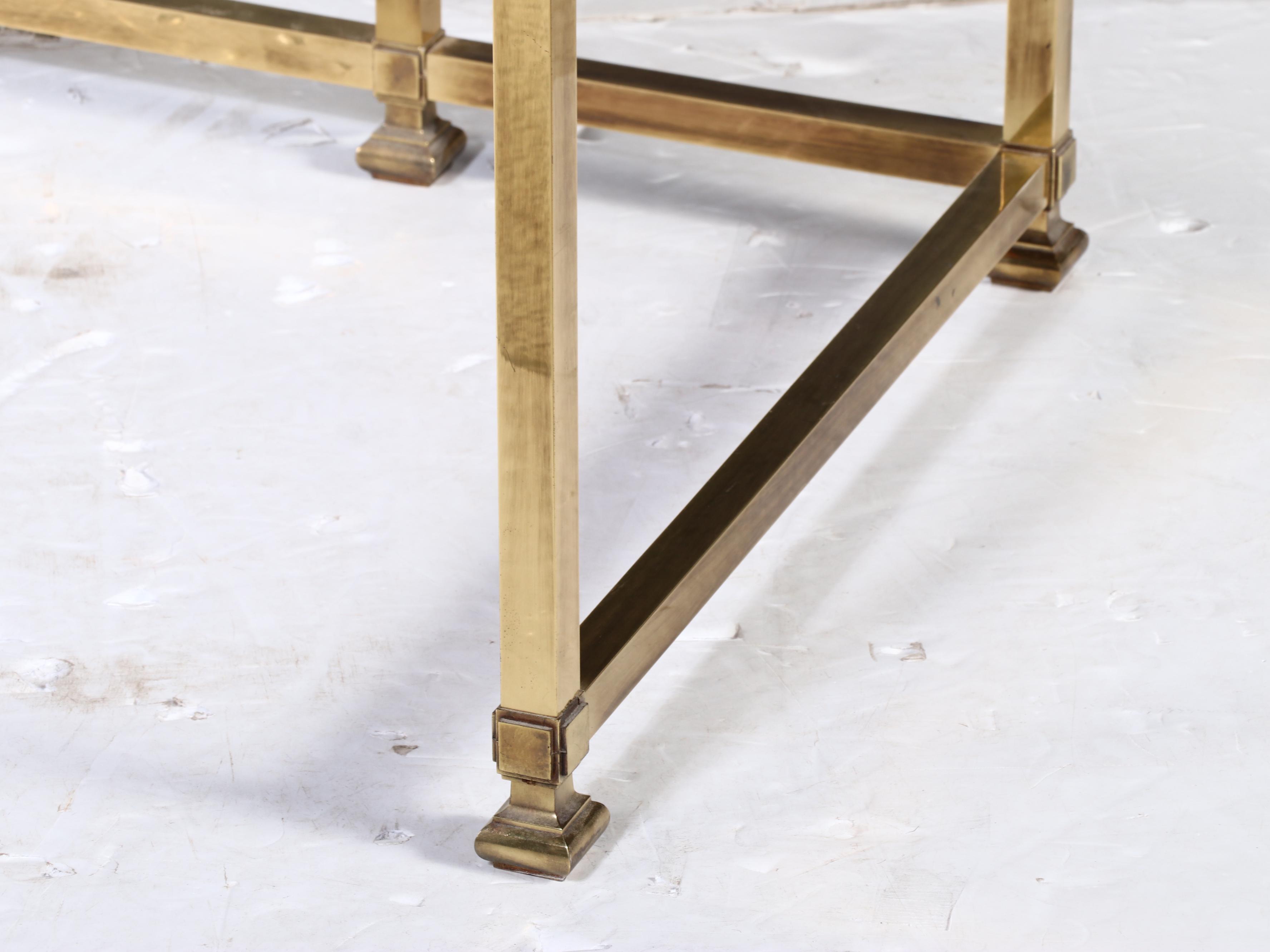 Sligh Campaign Style Mahogany and Brass Desk with Chair