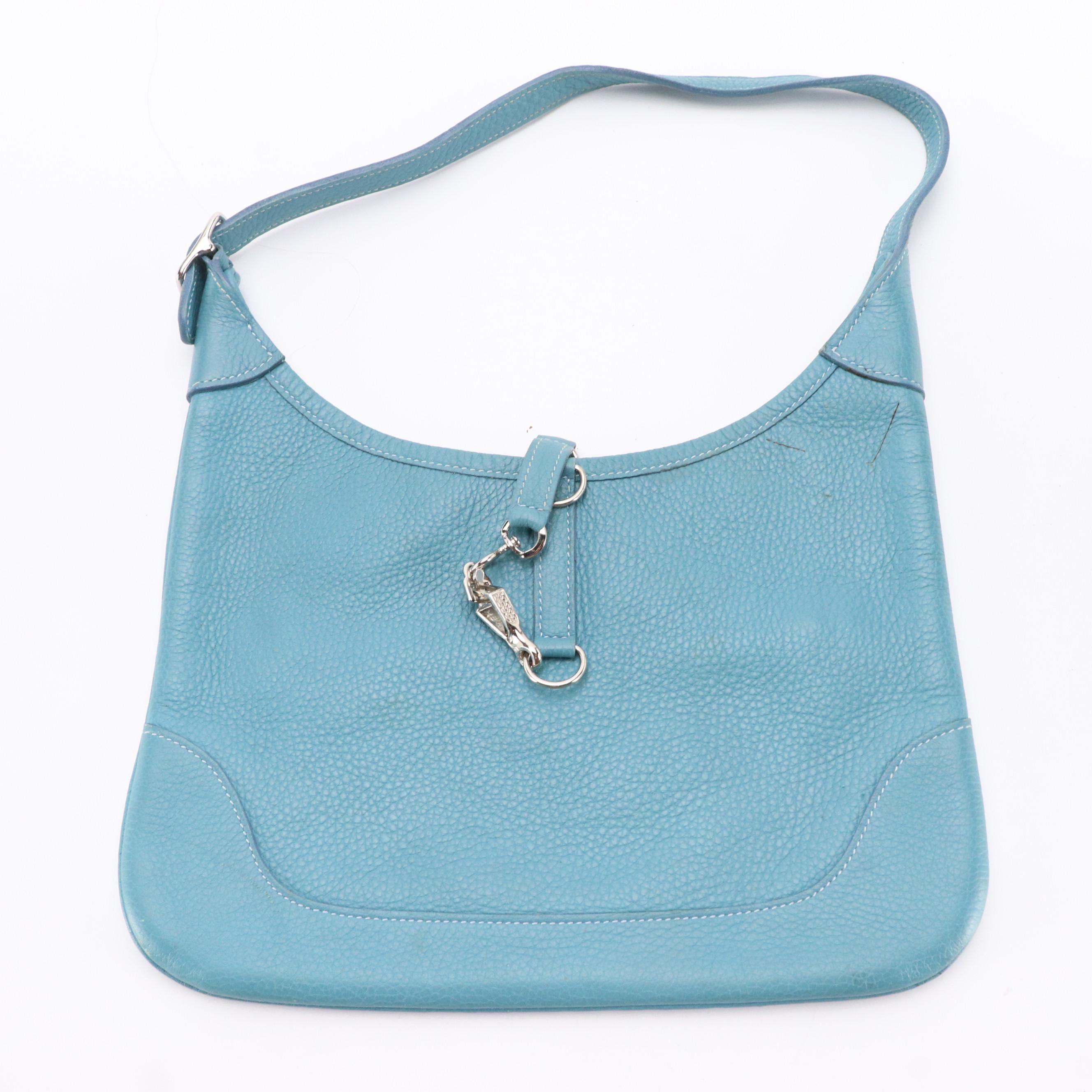 Etienne Aigner Mint Green Leather 2Way Mini Bag, Other Blue Leather Shoulder Bag