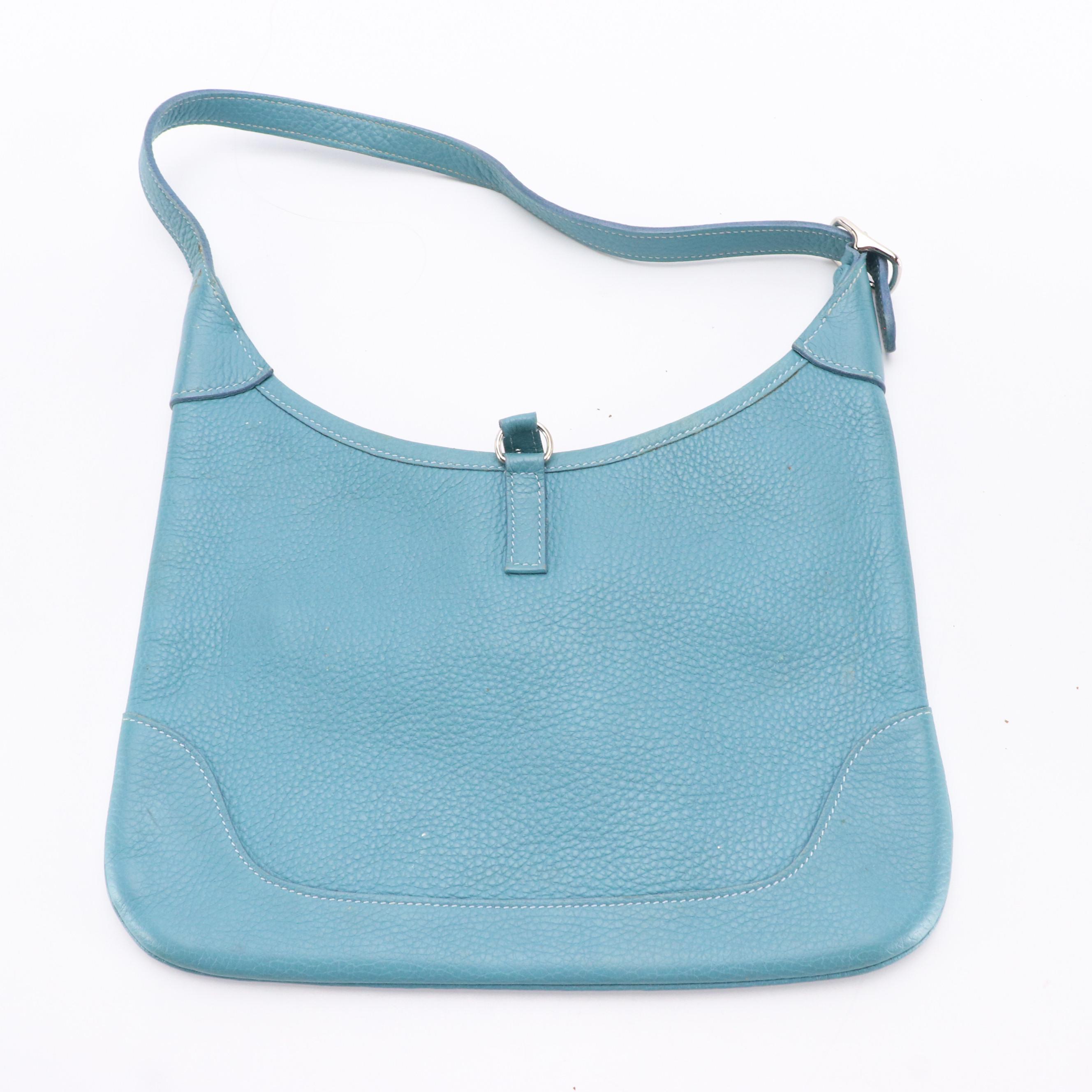 Etienne Aigner Mint Green Leather 2Way Mini Bag, Other Blue Leather Shoulder Bag