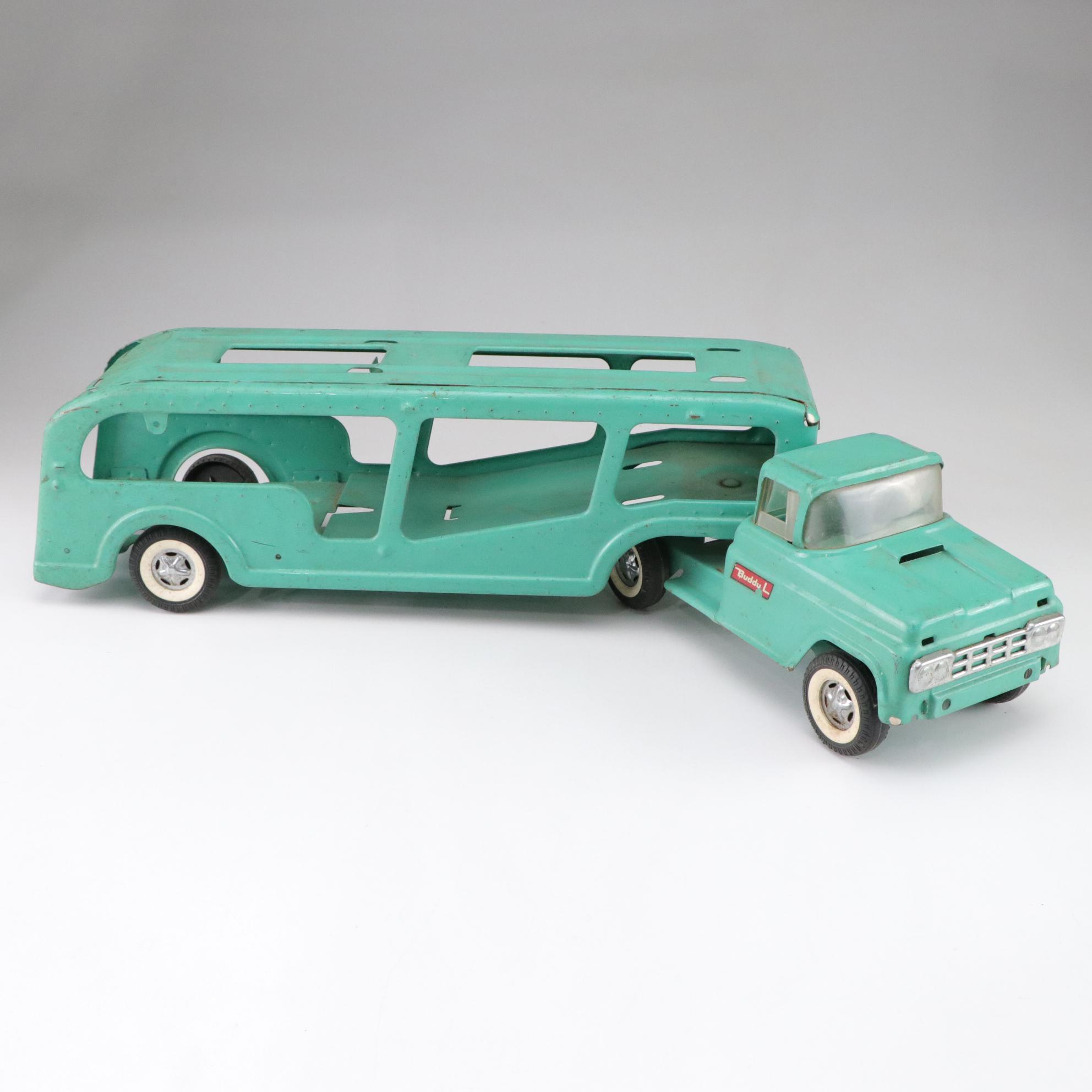 Buddy L Pressed Steel Tow Truck & Car Carrier