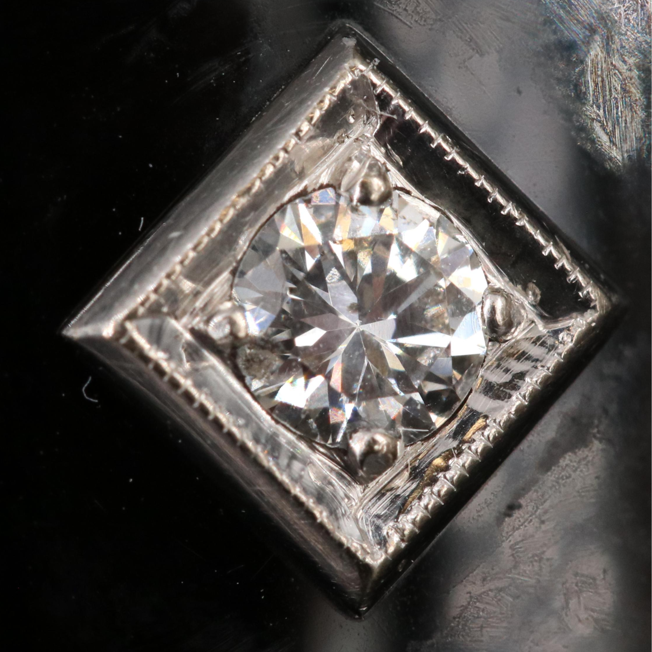 10K Onyx and Diamond Signet Ring