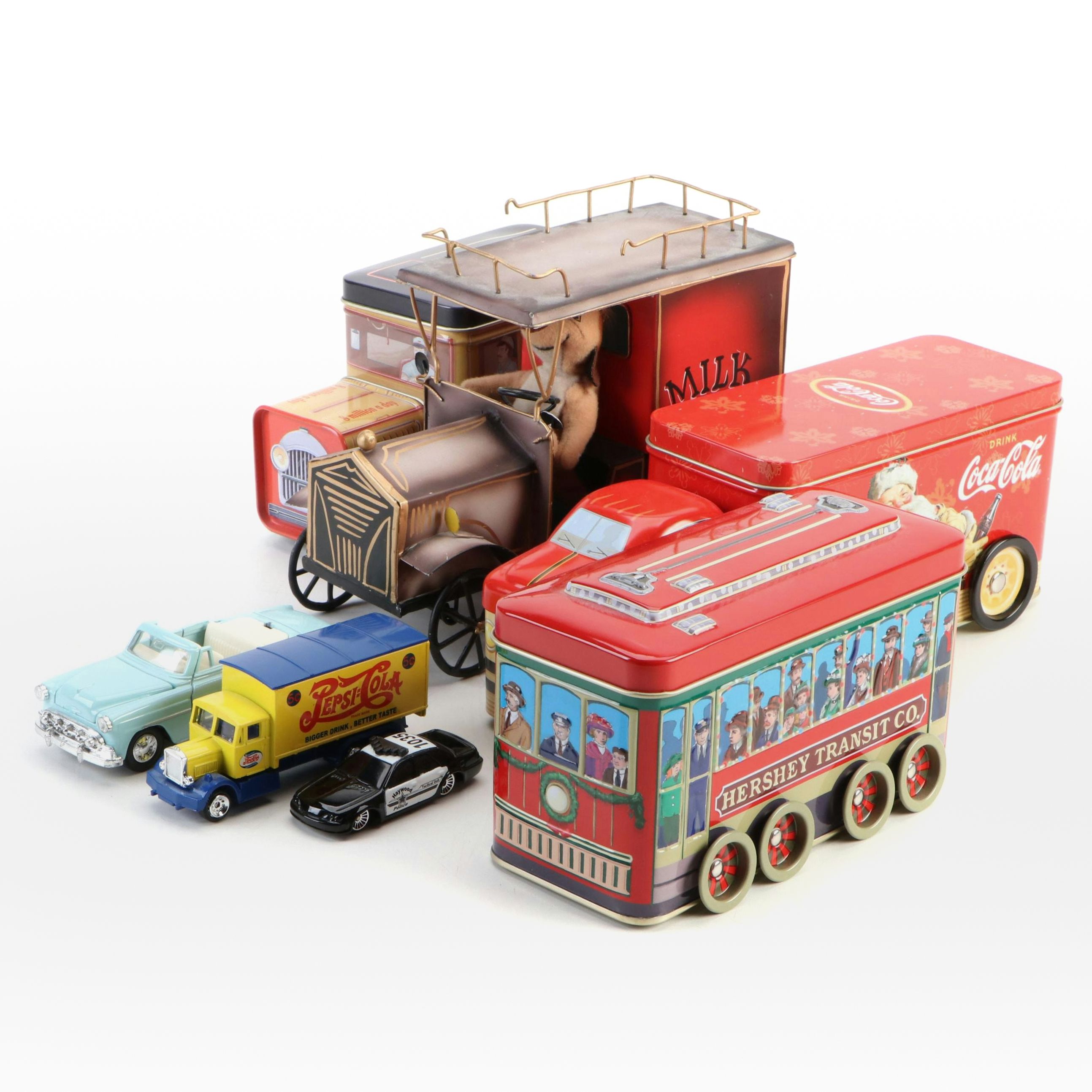 Walmart Metal Coca-Cola Truck Tin and Metal Milk Truck Tin and More