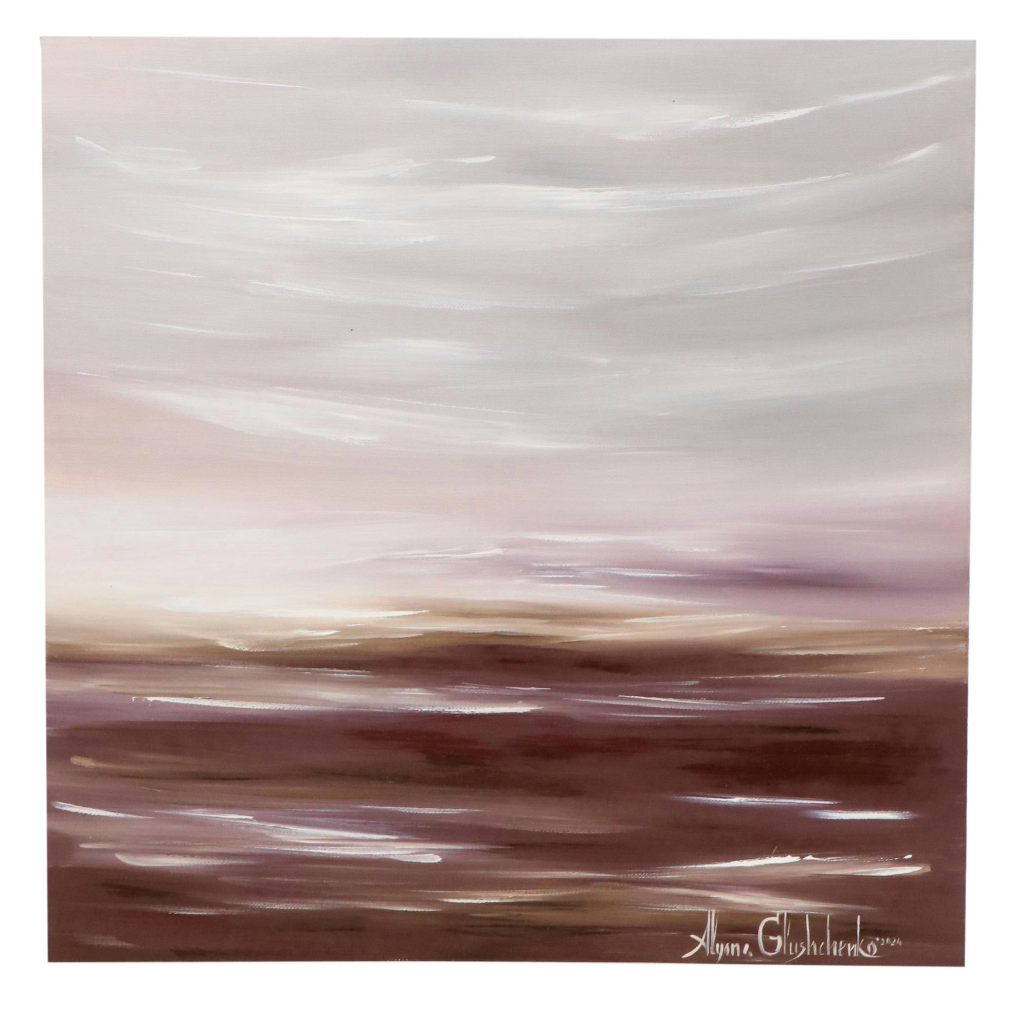 Alyona Glushchenko Stylized Landscape Oil Painting, 2024