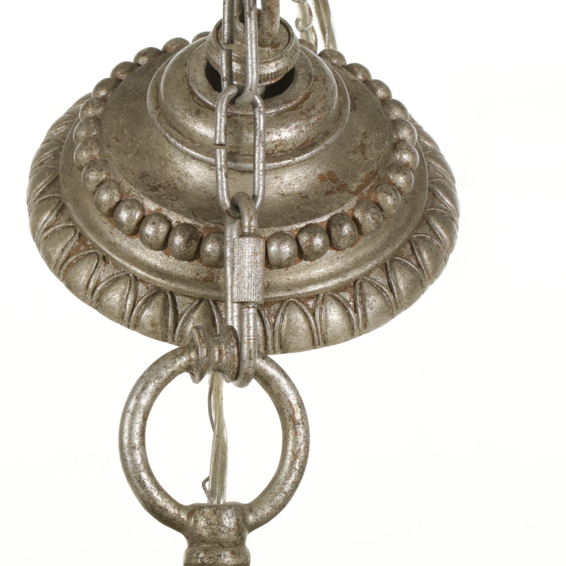 Antiqued Silver-Gilt Nine Arm Chandelier
