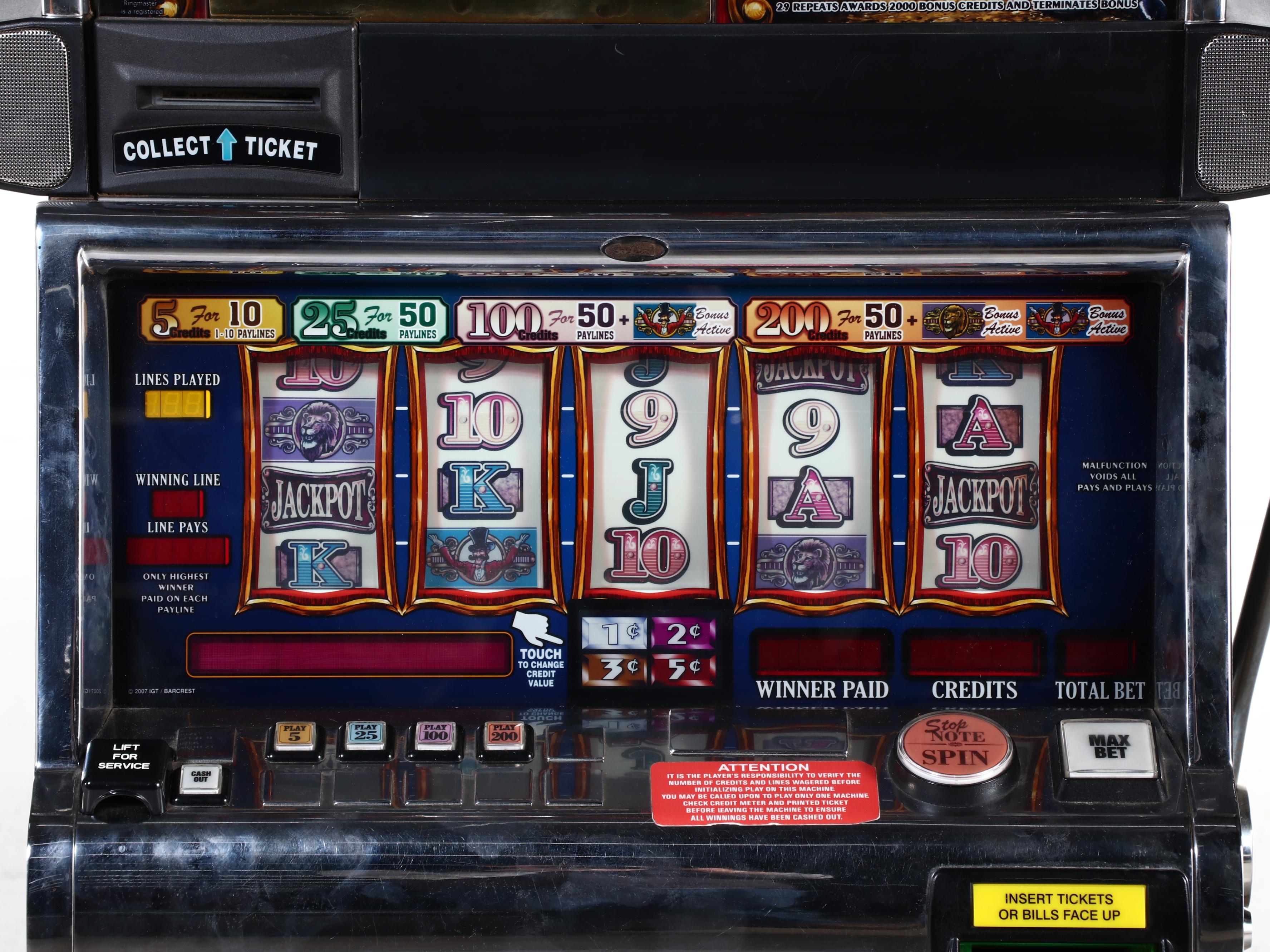 IGT Barcrest "Ring Master" Slot Machine, 2008