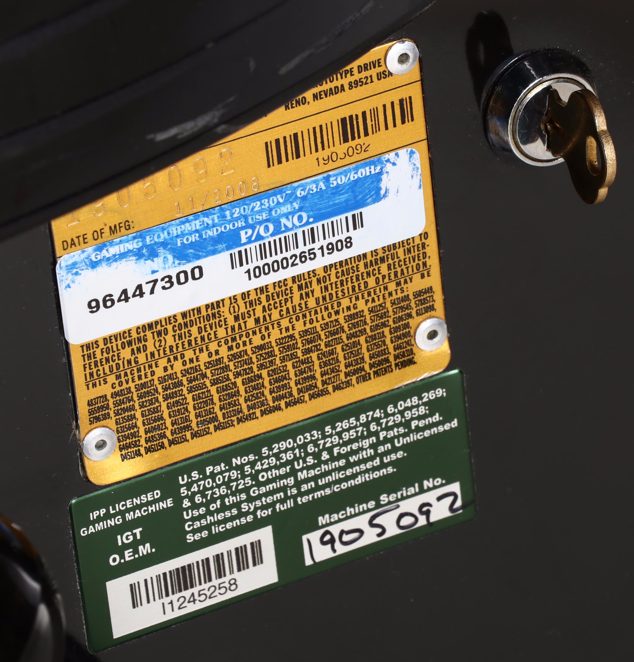 IGT Barcrest "Ring Master" Slot Machine, 2008