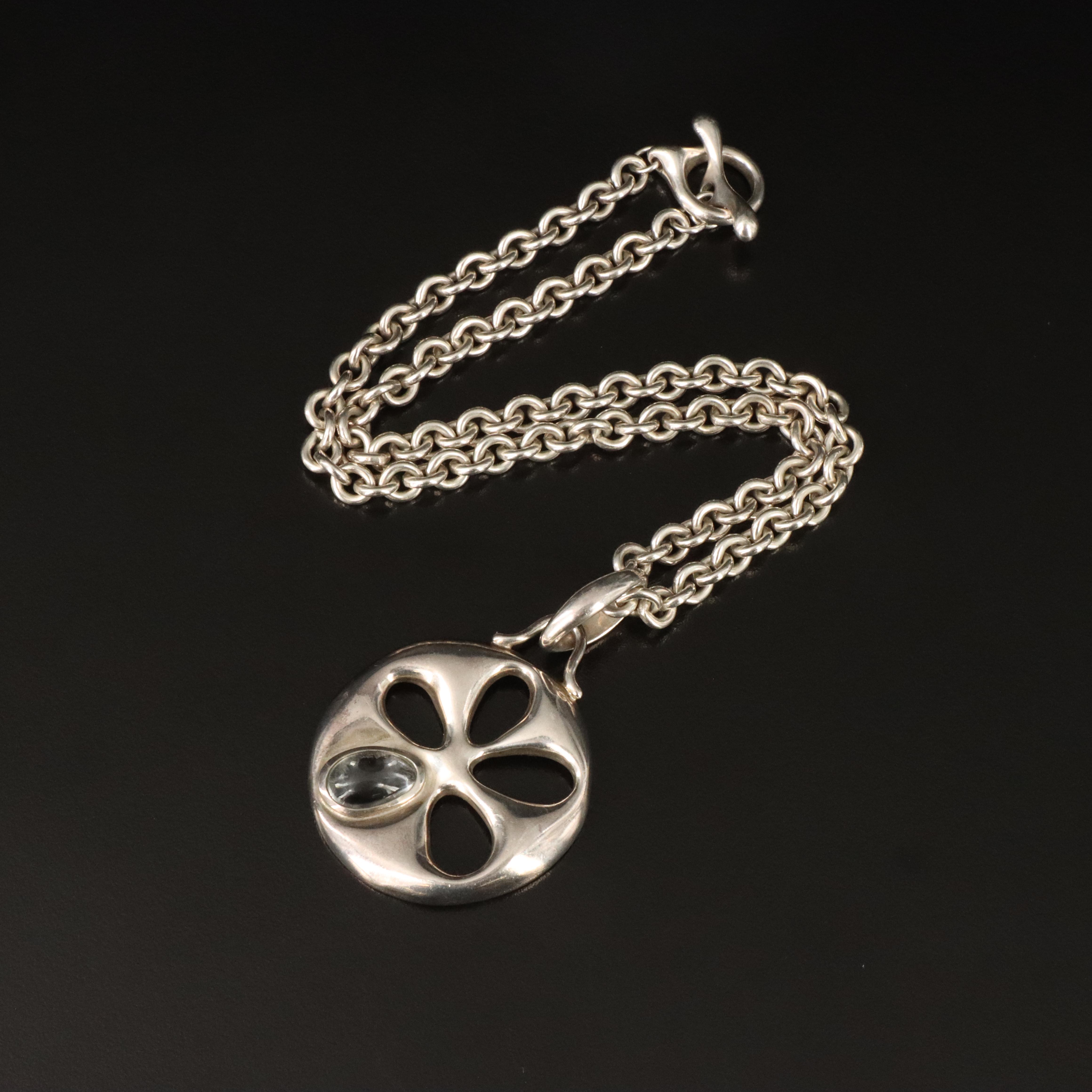 Tiffany & Co. Primrose Sterling and Amethyst Pendant Necklace