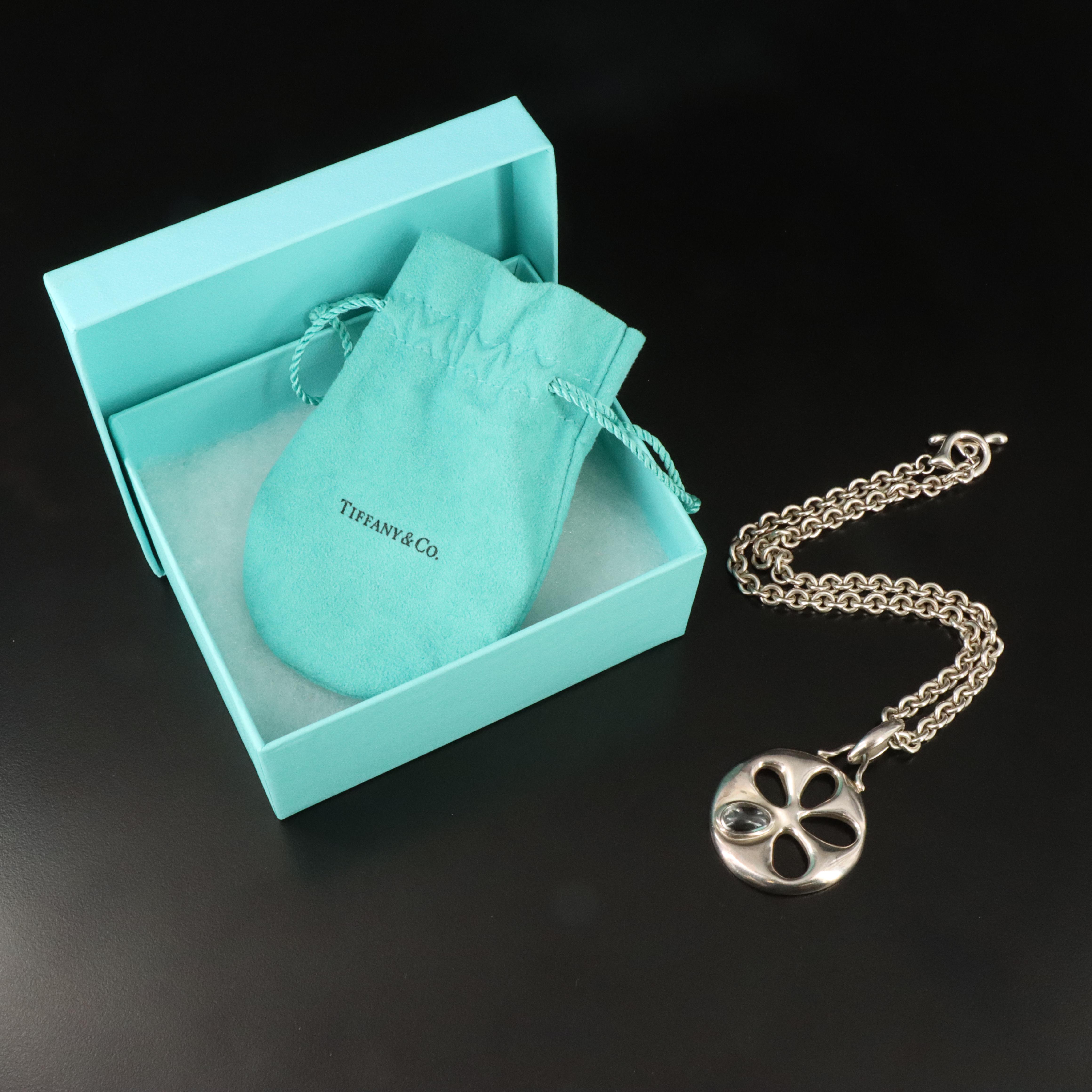 Tiffany & Co. Primrose Sterling and Amethyst Pendant Necklace