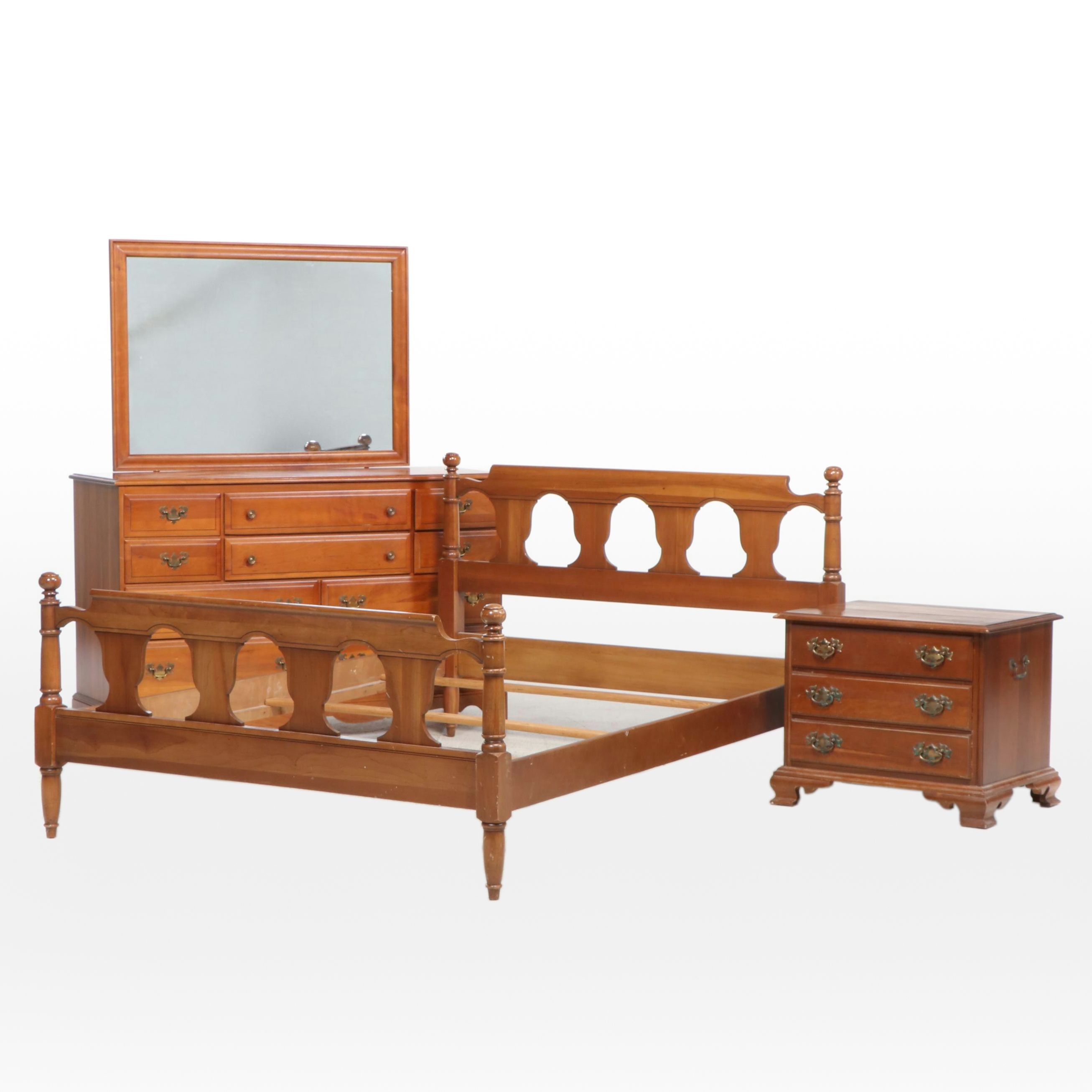 Three-Piece Colonial Style Cherrywood Bedroom Group, Incl. Taylor Jamestown