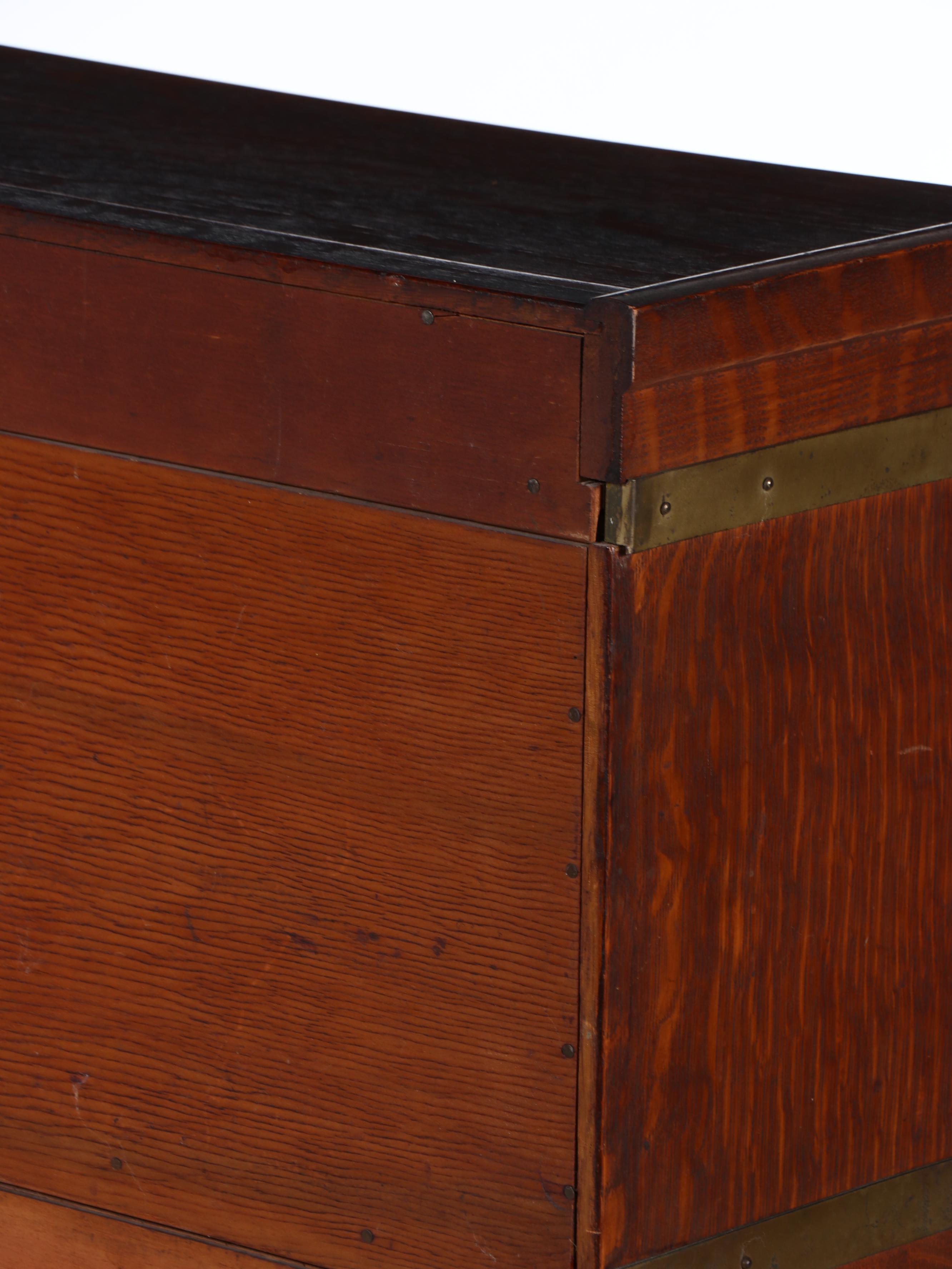 Globe-Wernicke Quartersawn Oak Three-Stack Barrister's Bookcase w/ Base Drawer