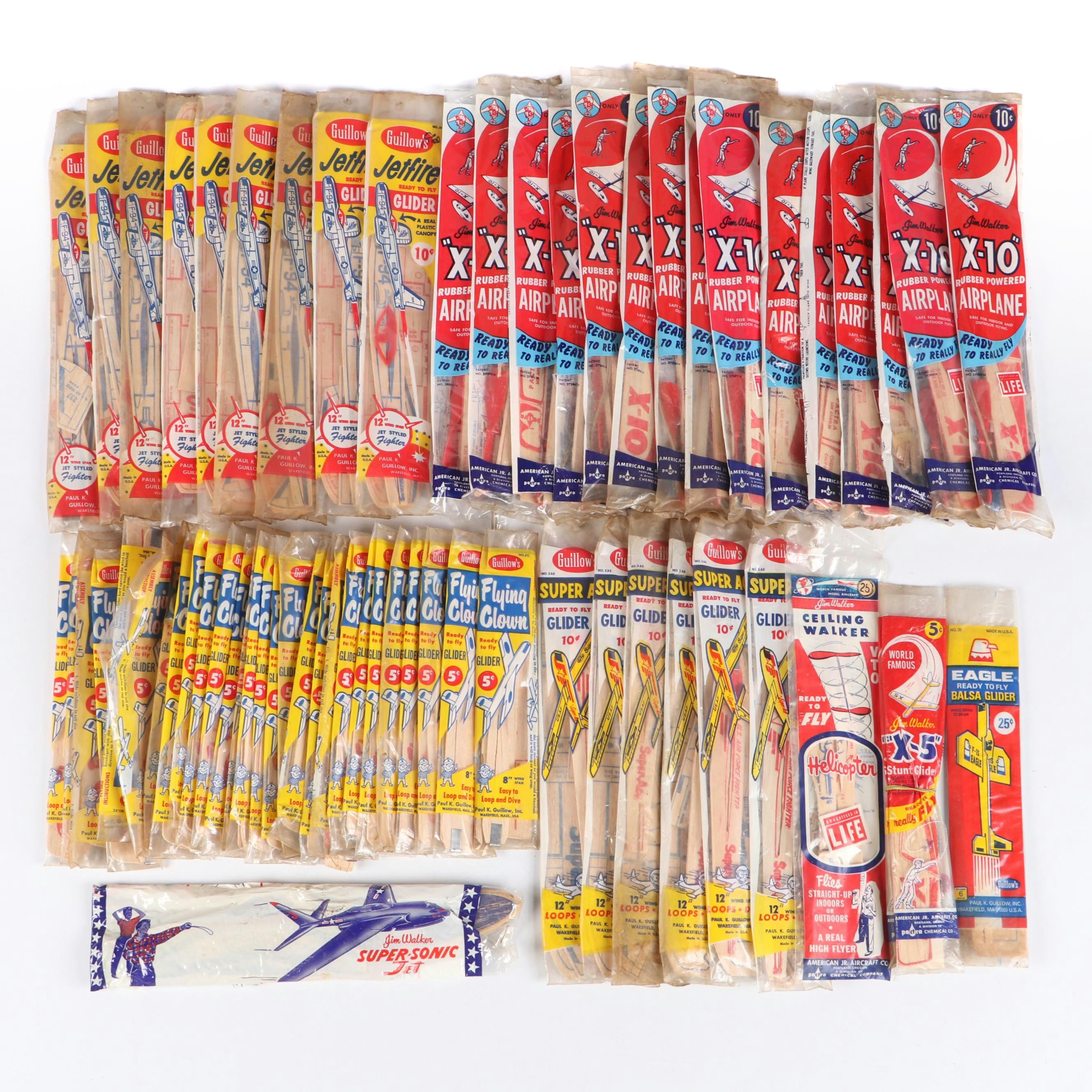 Paul K. Guillow "Flying Clown," "Jetfire" and More Airplane Model Kits