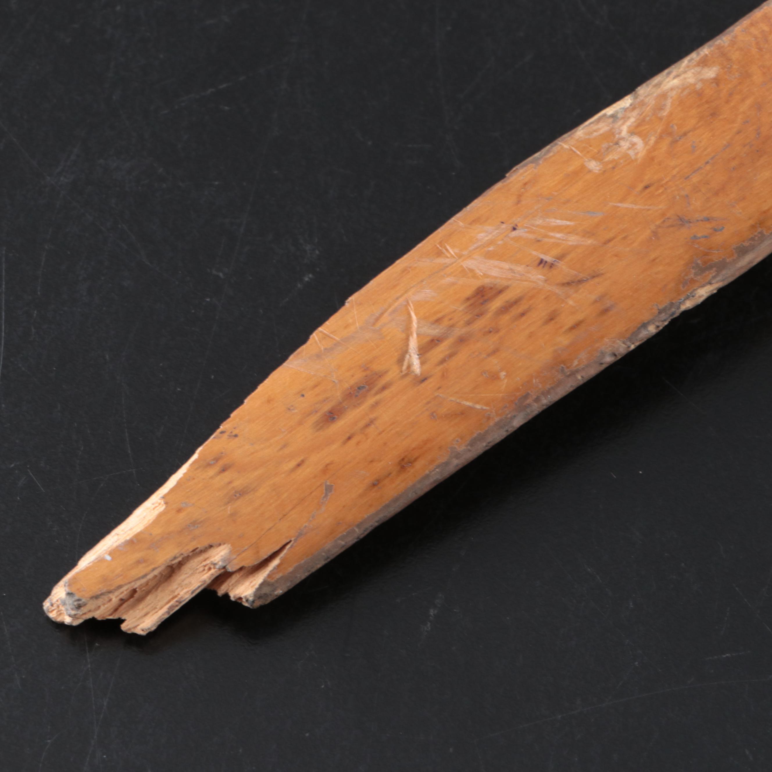 Art Nouveau Style Carved Stone Busts and Olive Wood Letter Opener