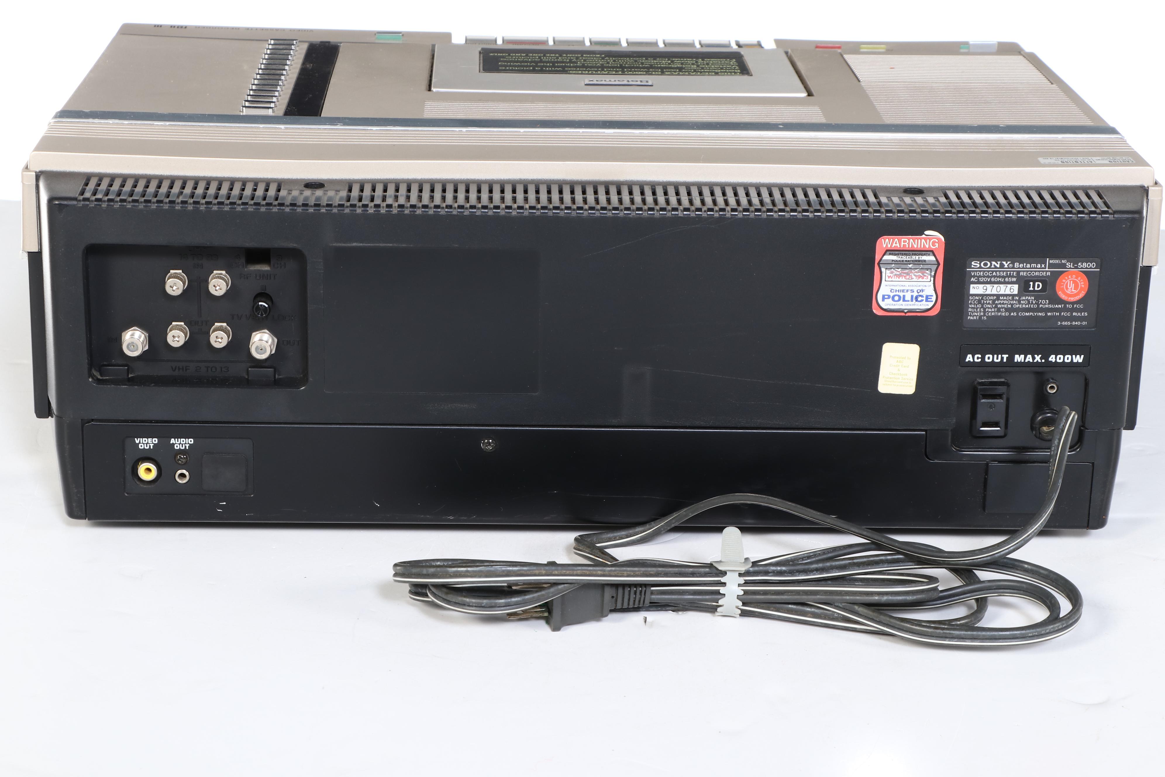 Sony Betamax Time Commander SL-5800 Video Cassette Recorder, 1980