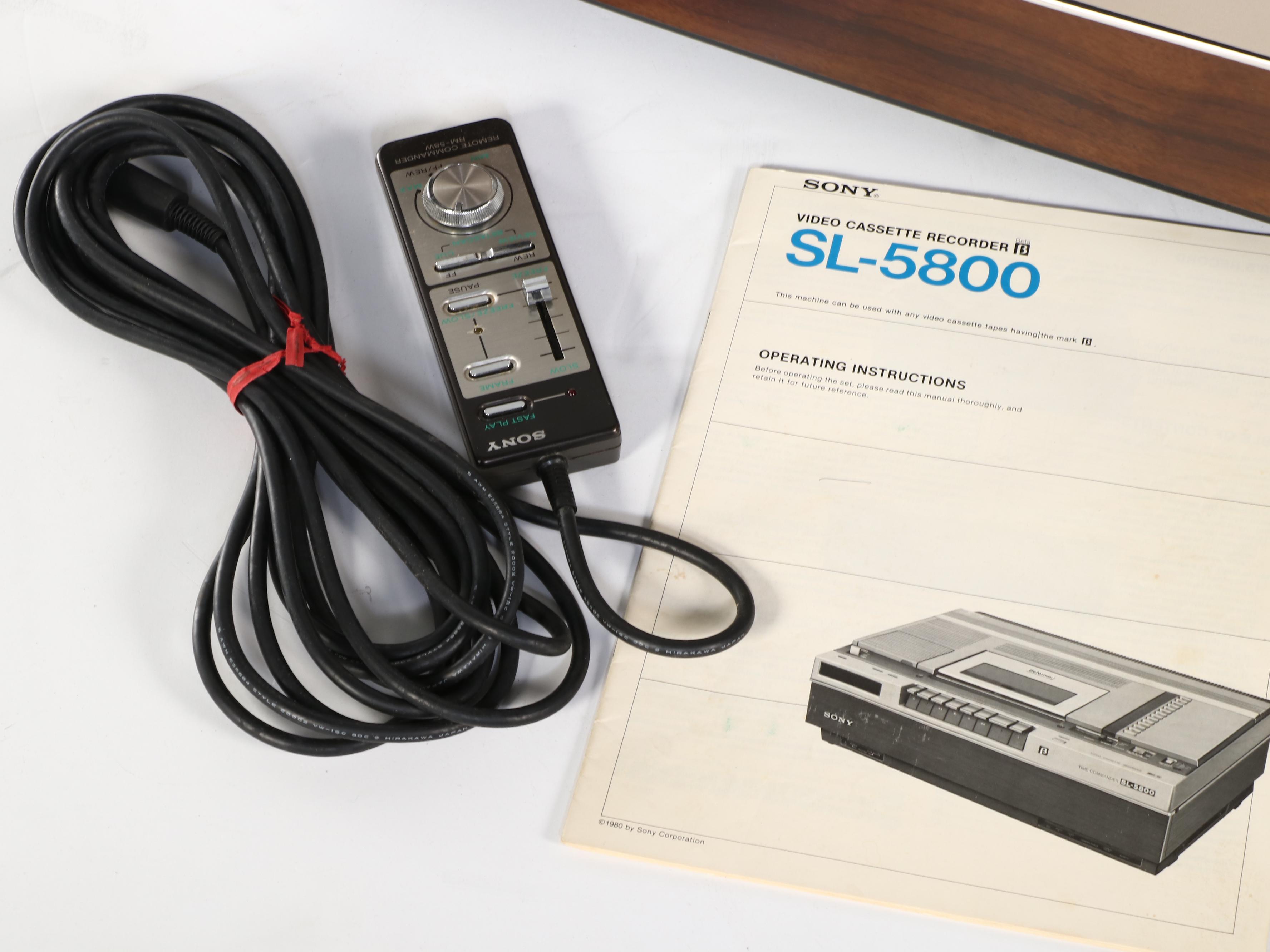 Sony Betamax Time Commander SL-5800 Video Cassette Recorder, 1980