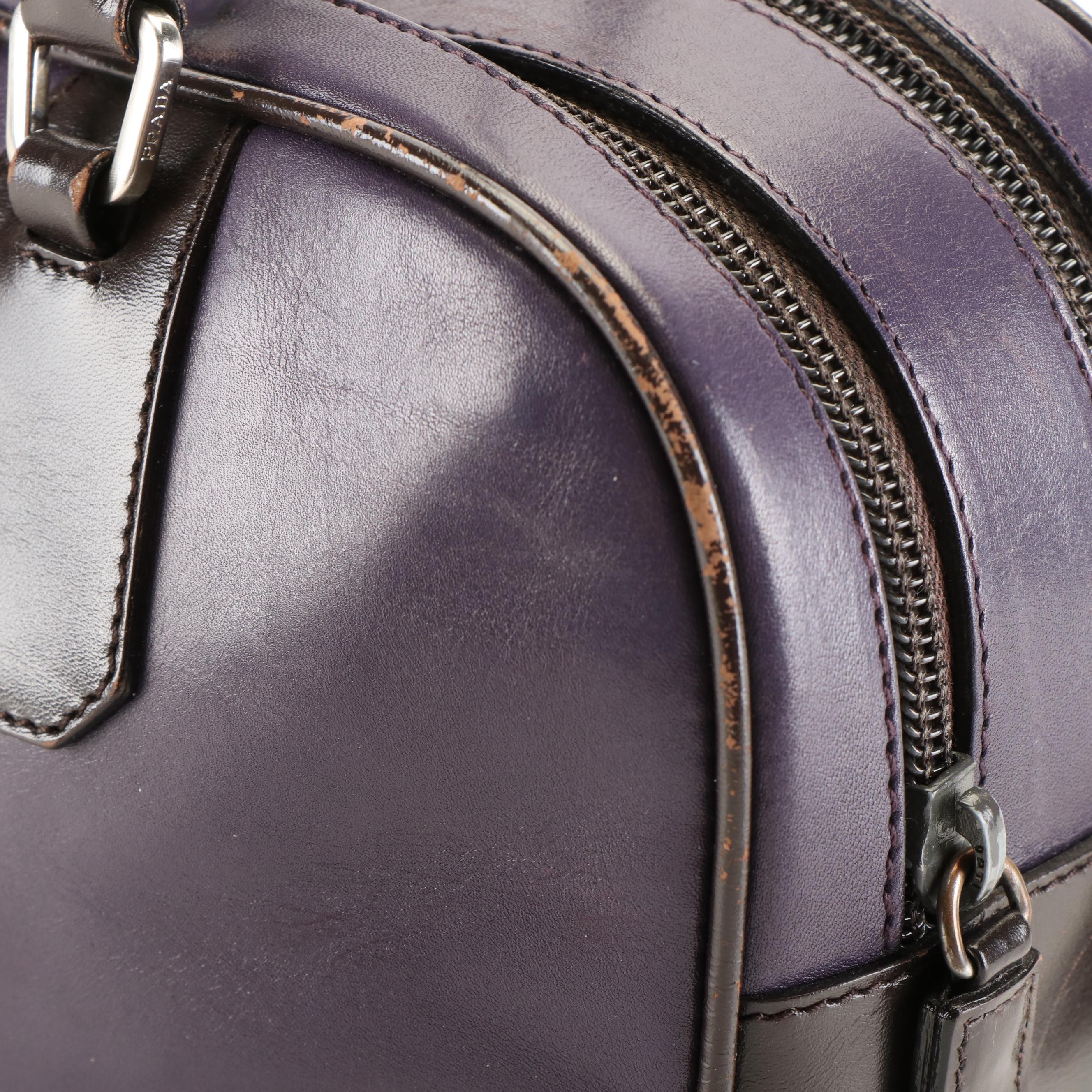 Prada Leather Vitello Sport Bowler Bag