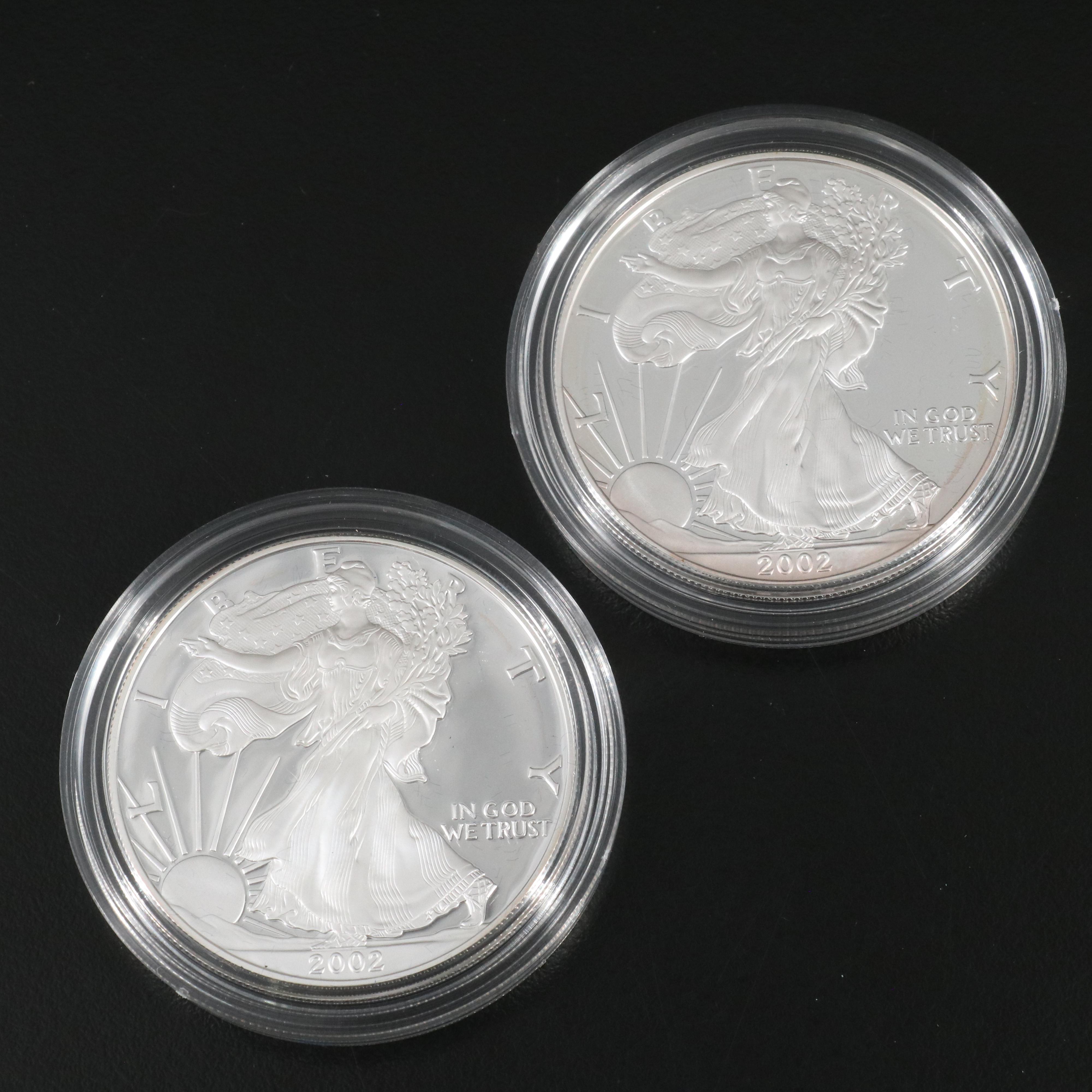 Four Proof American Silver Eagle Bullion Coins, 4 Troy Oz. of Silver