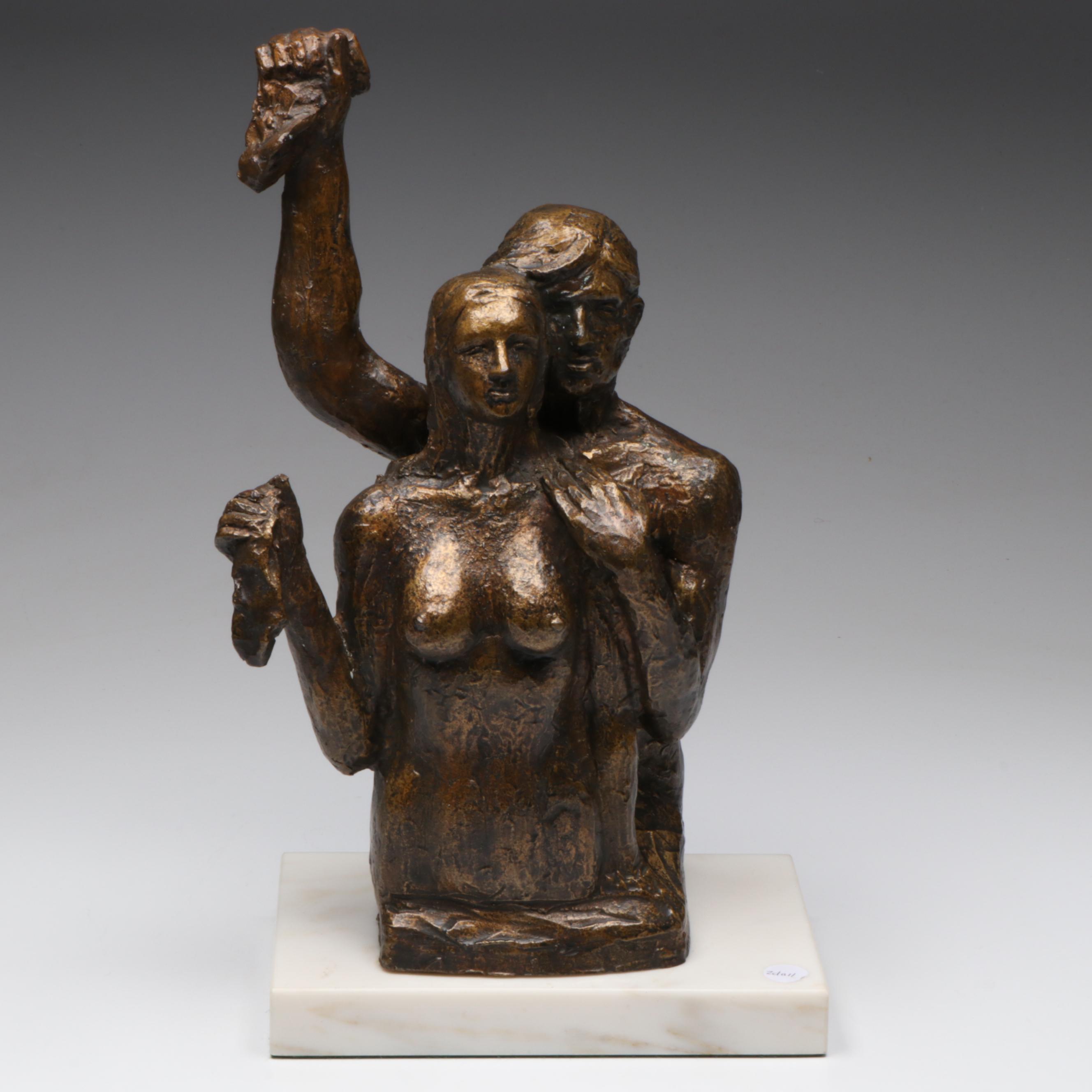 Victor Salmones Patinated Bronze Nude Figures