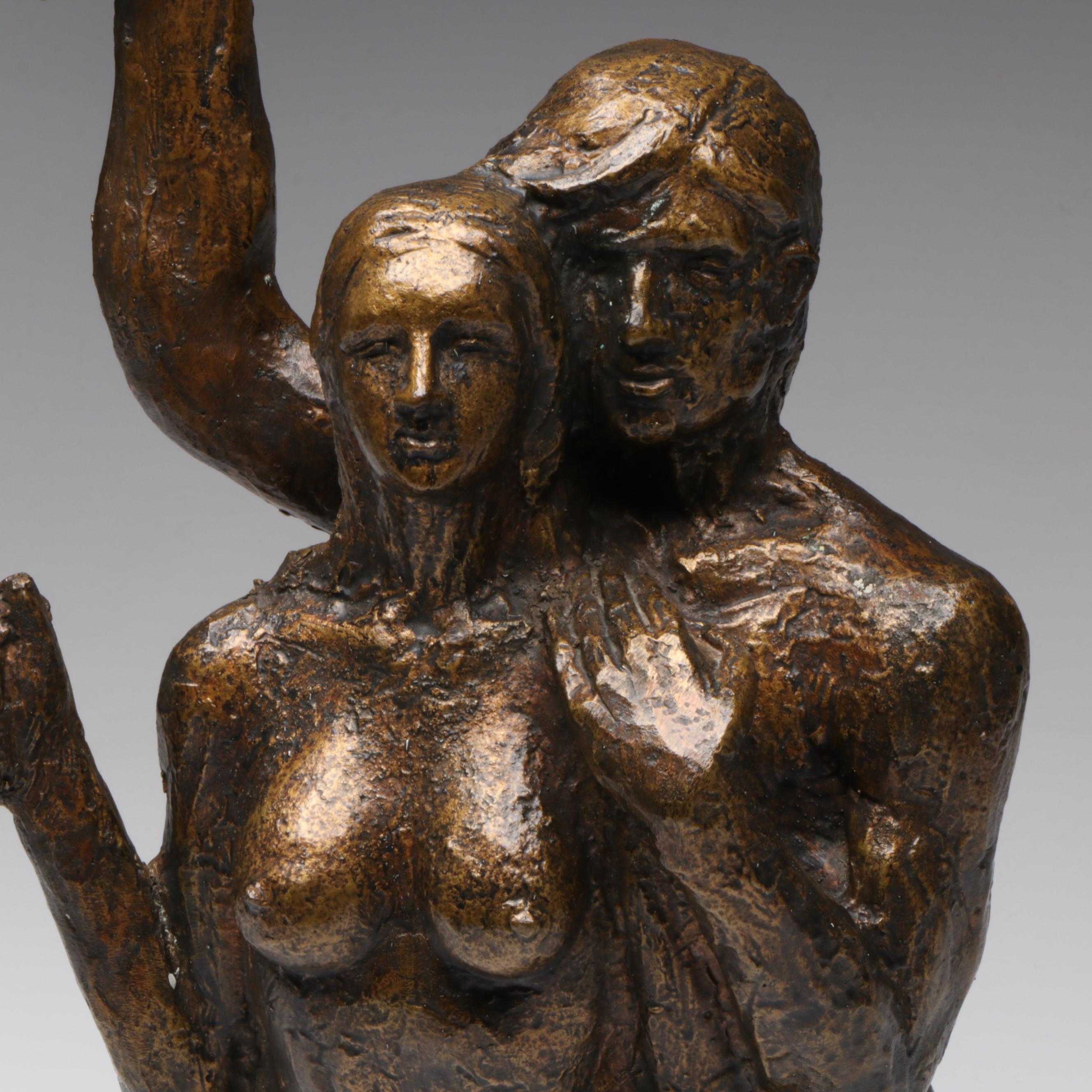 Victor Salmones Patinated Bronze Nude Figures