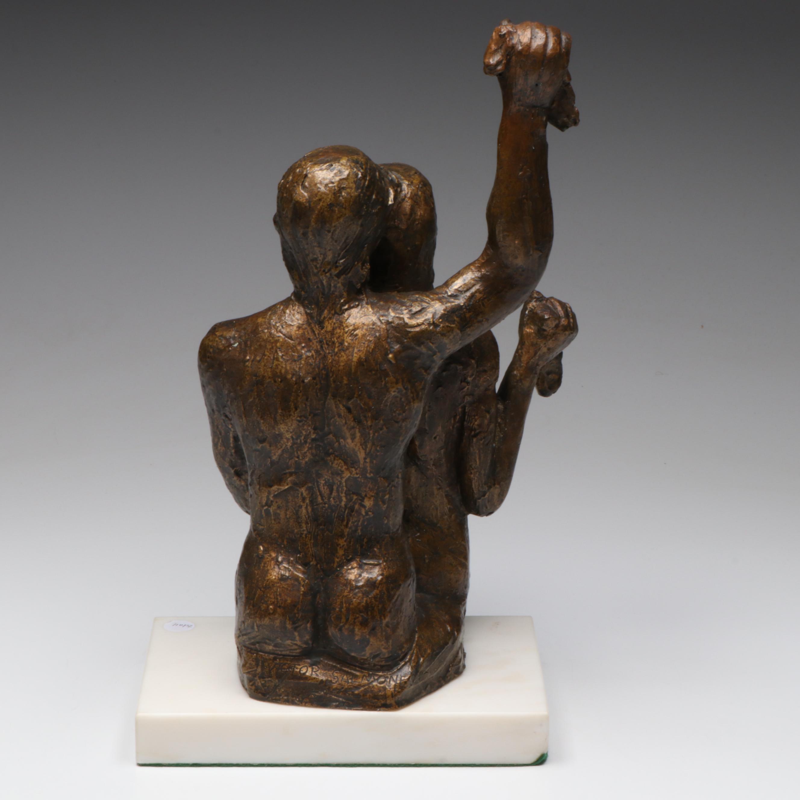 Victor Salmones Patinated Bronze Nude Figures