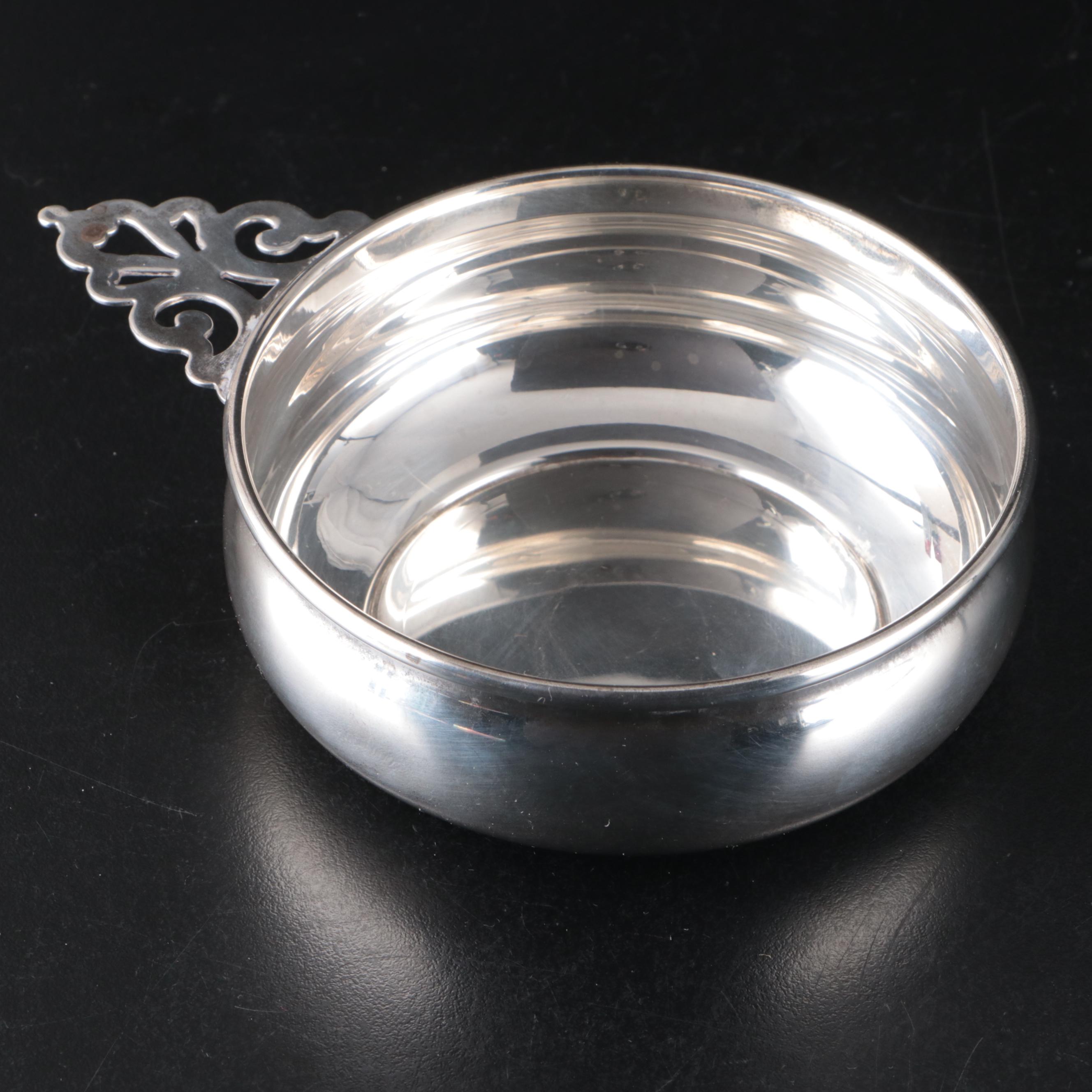 Empire Sterling Silver Porringer with Silver Plate Baby Cup and Ornament