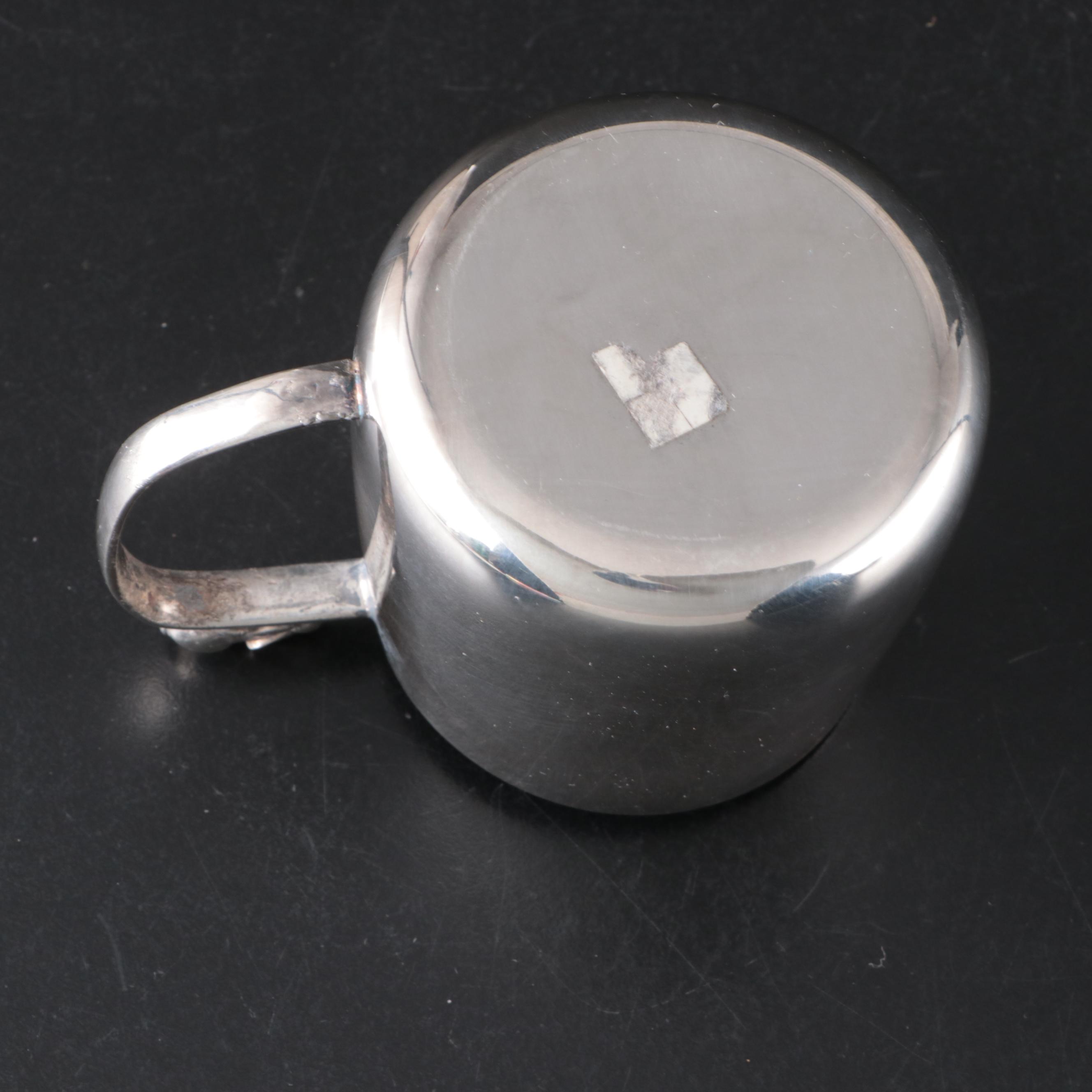 Empire Sterling Silver Porringer with Silver Plate Baby Cup and Ornament