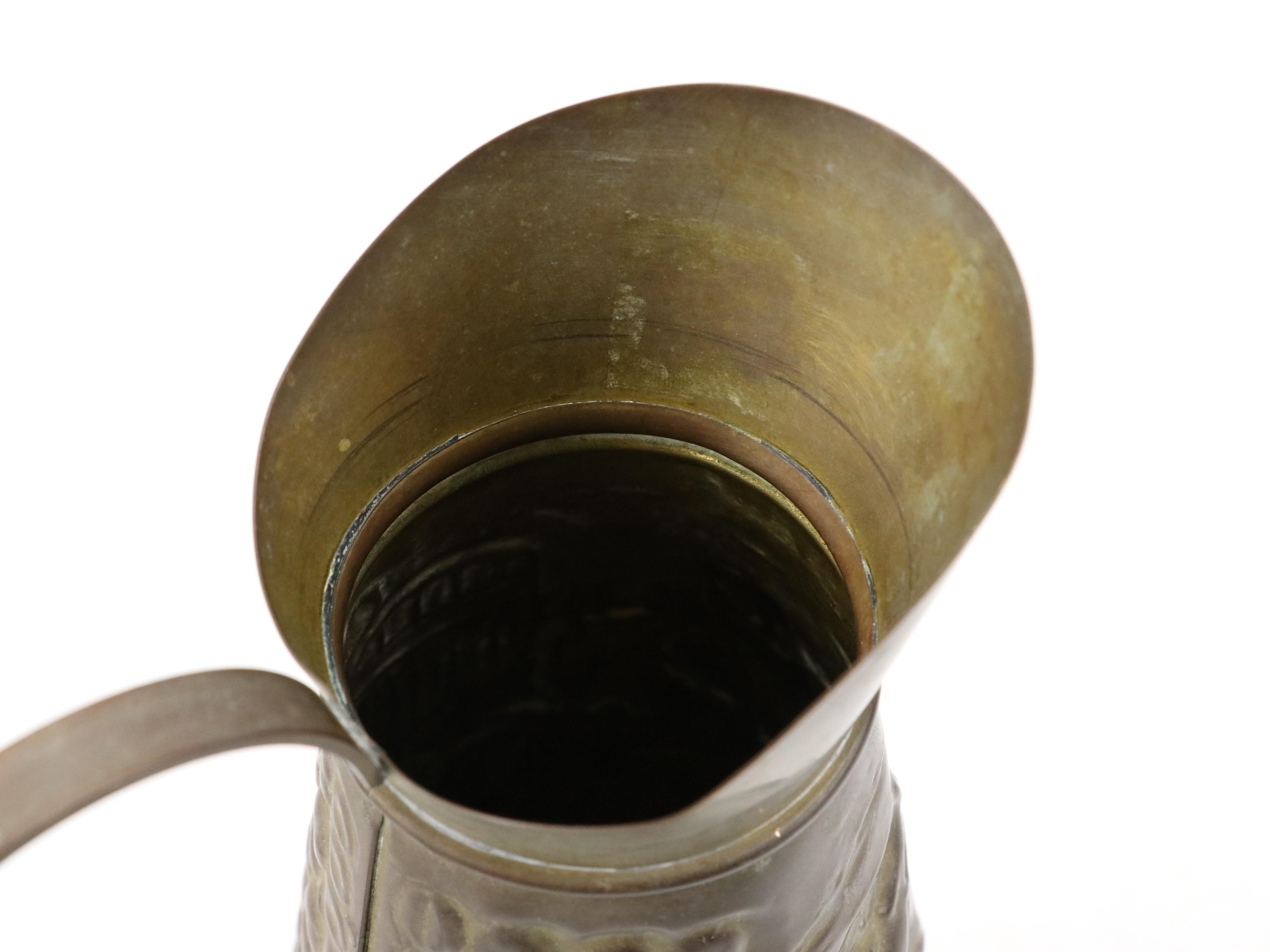 Embossed Metal Pitcher with Deer Head Book Ends