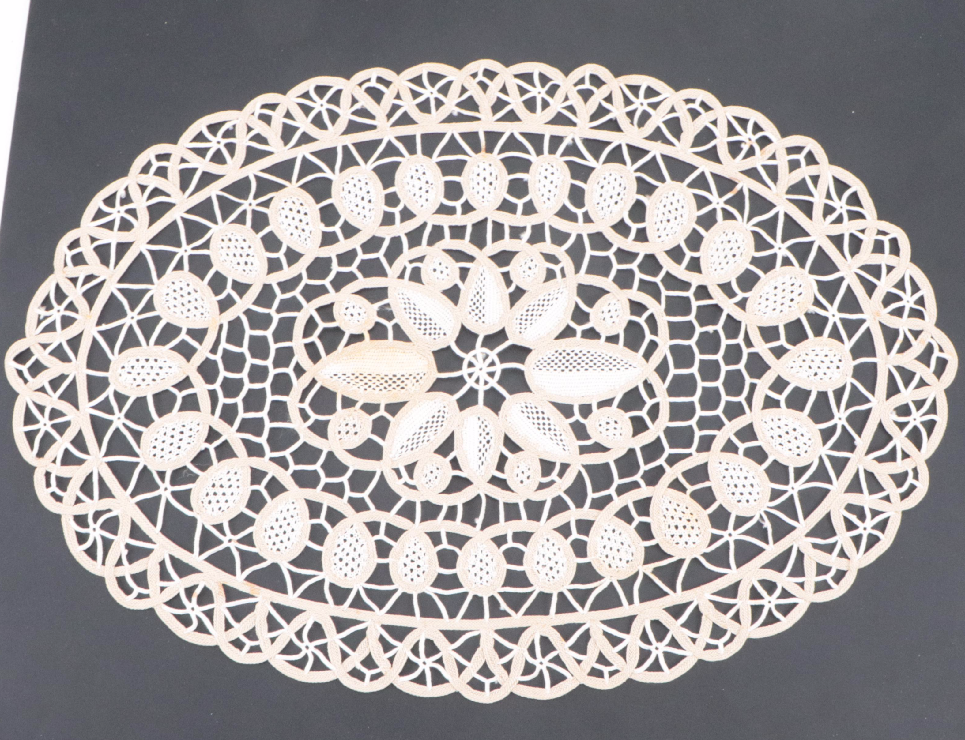 Batik, Lace, and Other Table Linens, Mid to Late 20th Century