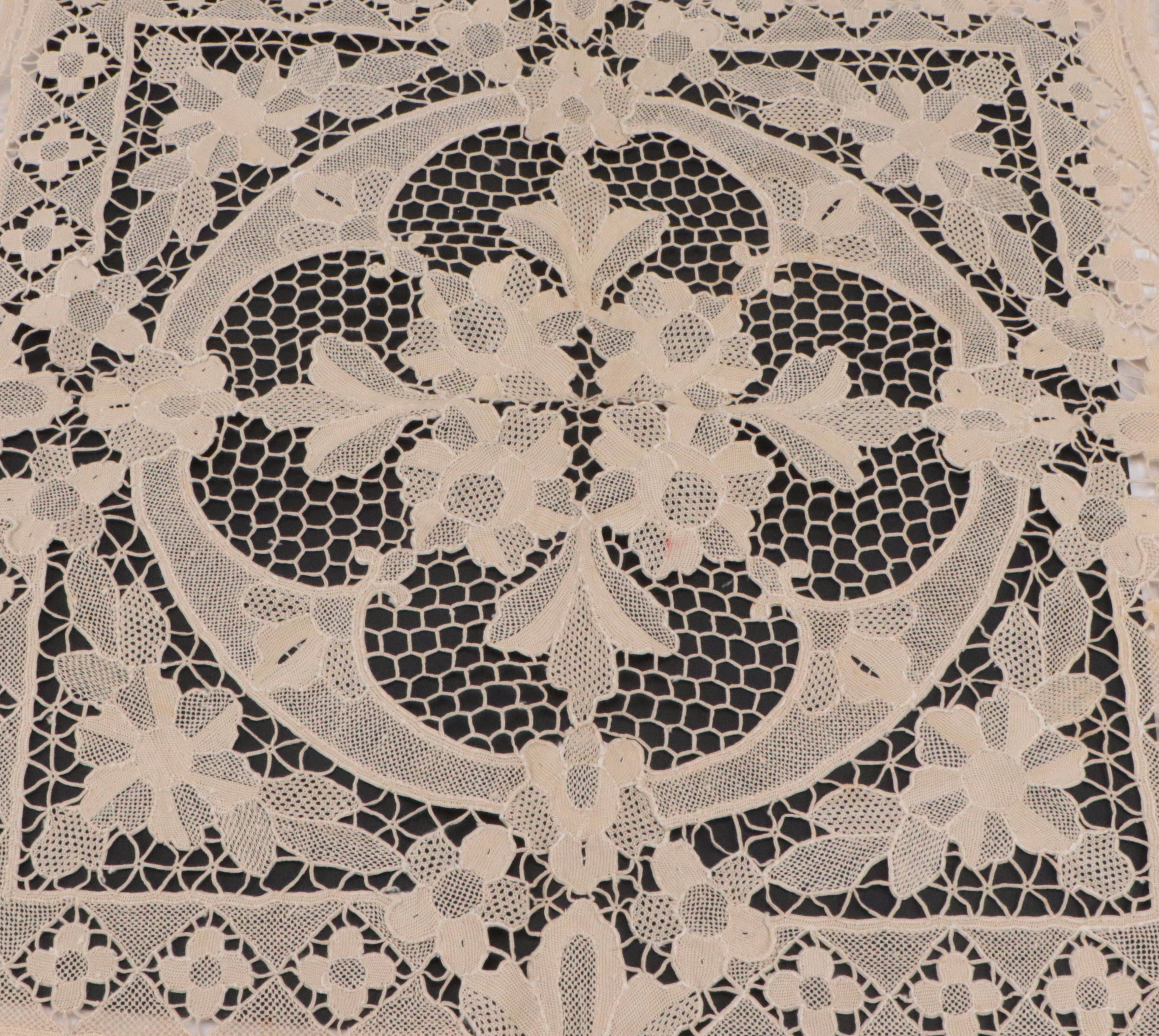 Batik, Lace, and Other Table Linens, Mid to Late 20th Century