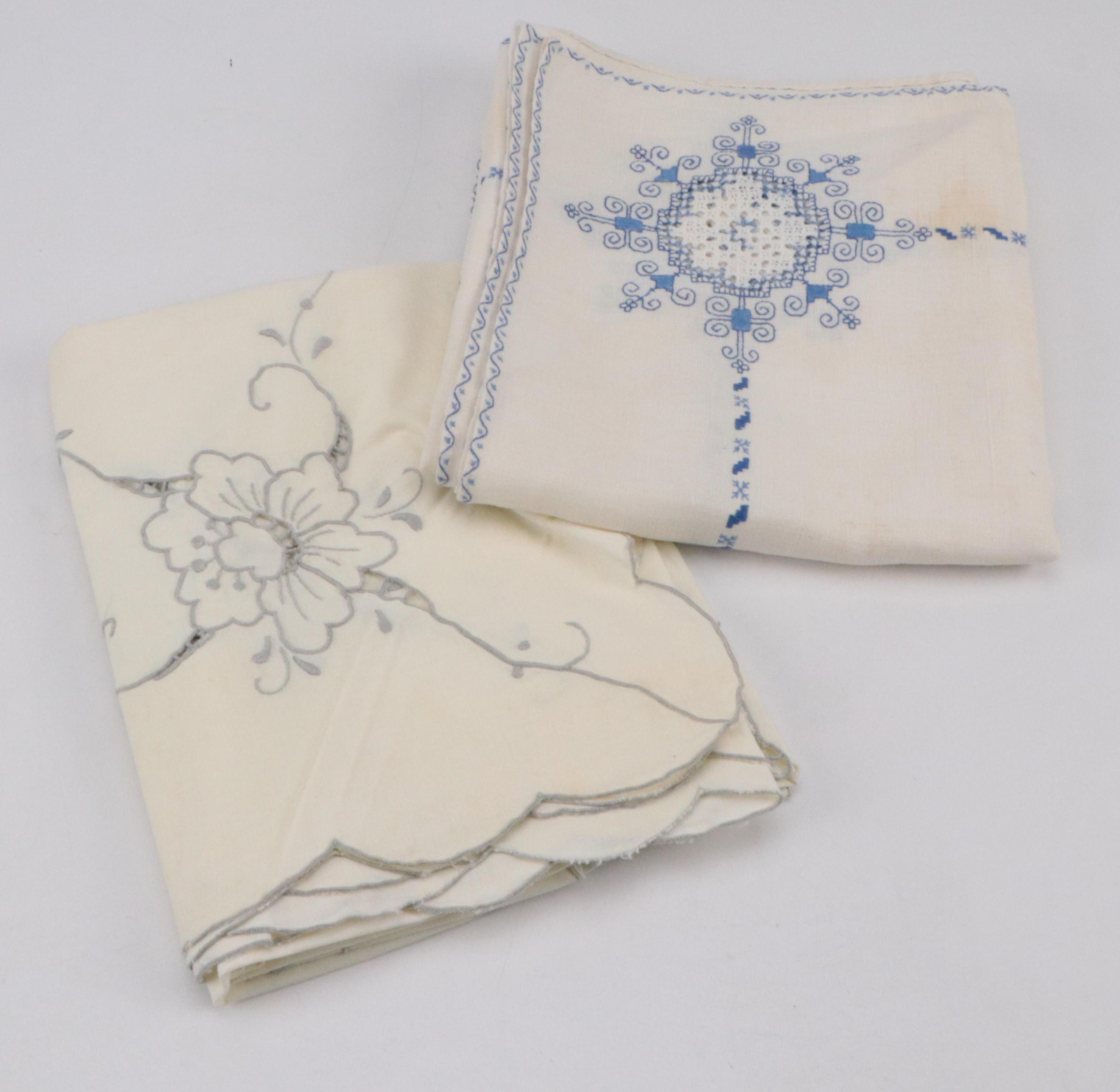 Batik, Lace, and Other Table Linens, Mid to Late 20th Century