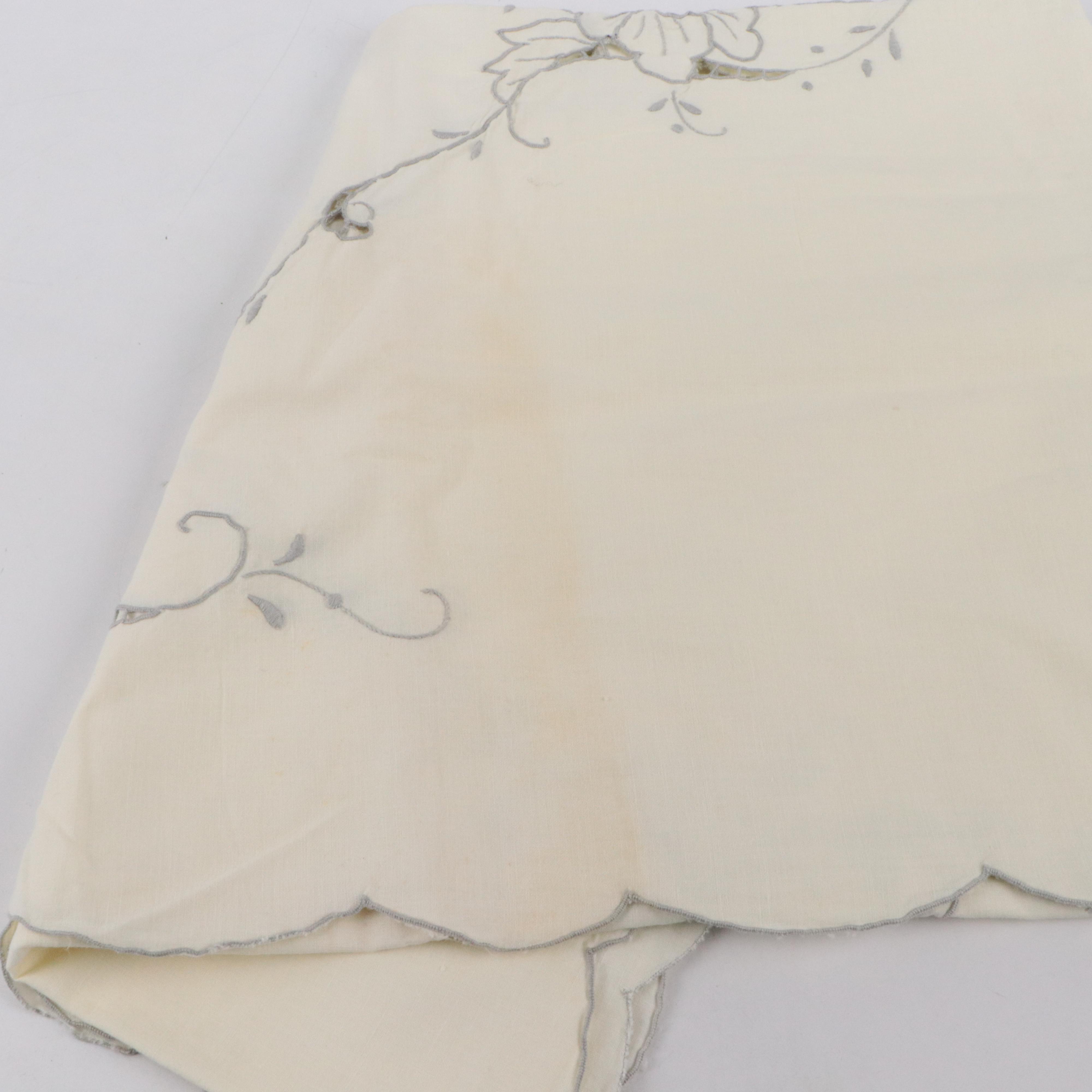 Batik, Lace, and Other Table Linens, Mid to Late 20th Century