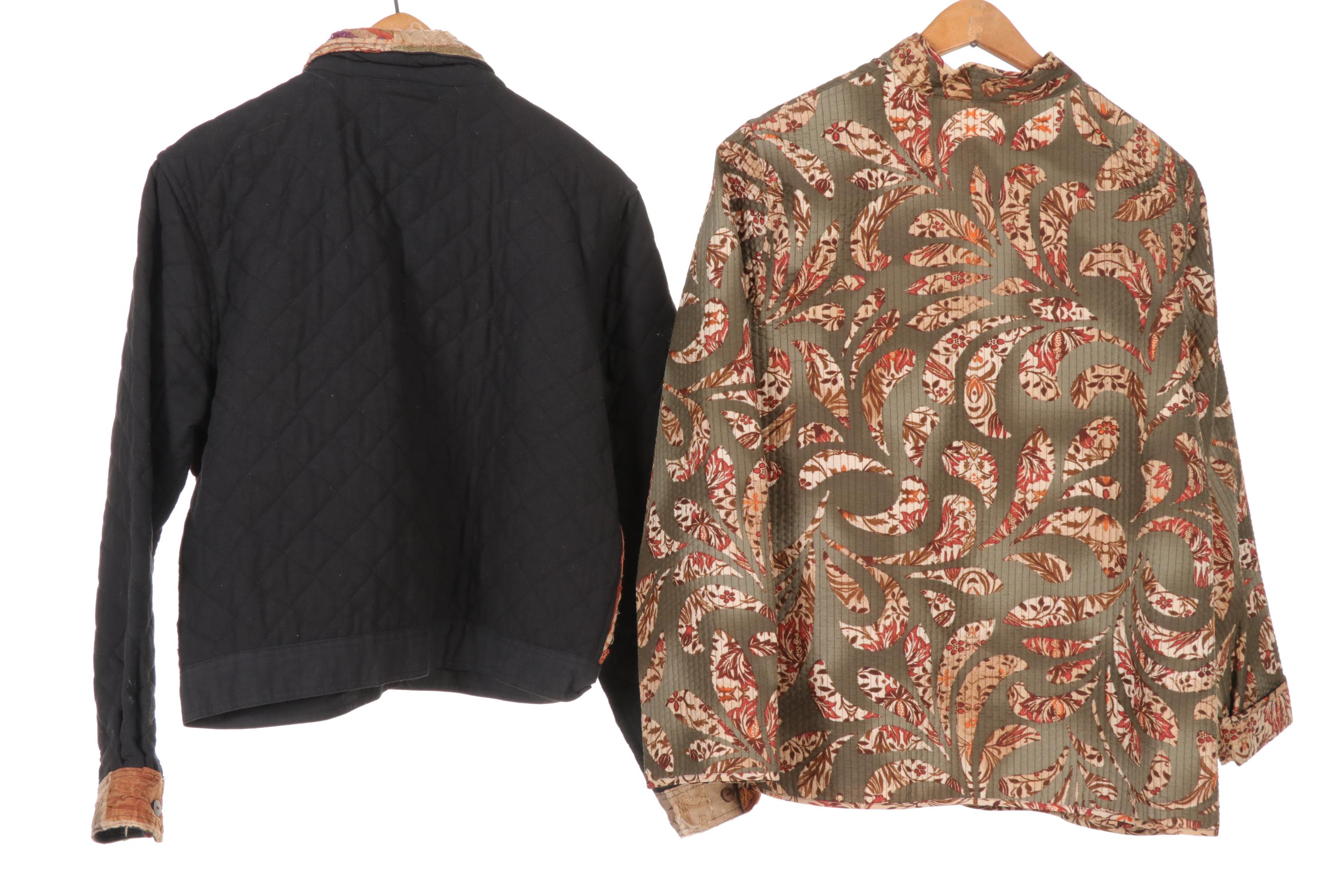 Sacred Threads Embroidered Patchwork in Set of Quilted and Textured Jackets
