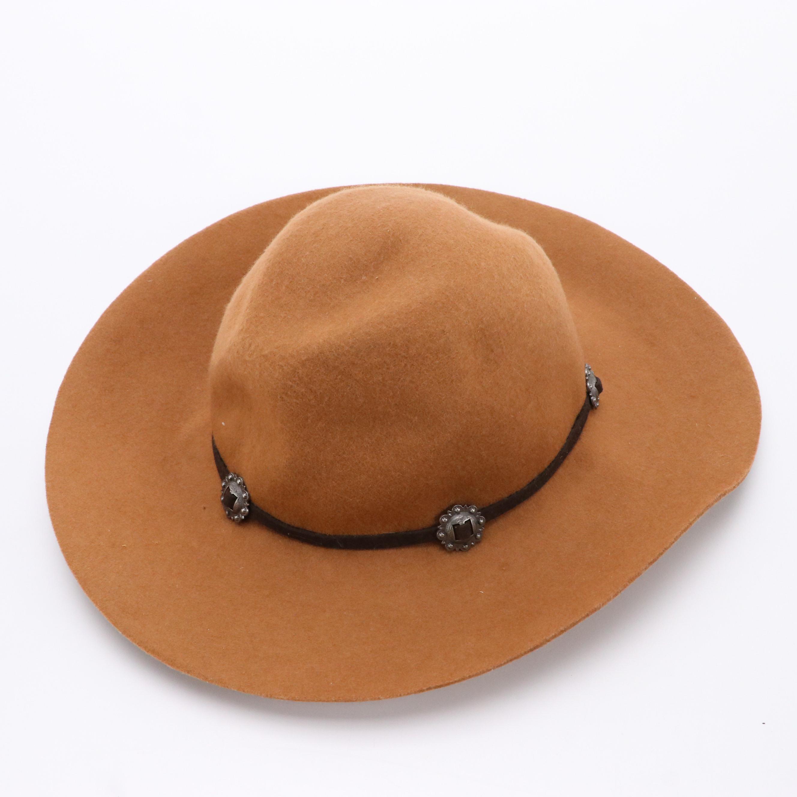 Stetson 6X Beaver Fur Felt Rancher, Hidalgo Straw Hat, Other Wool Felt Hat