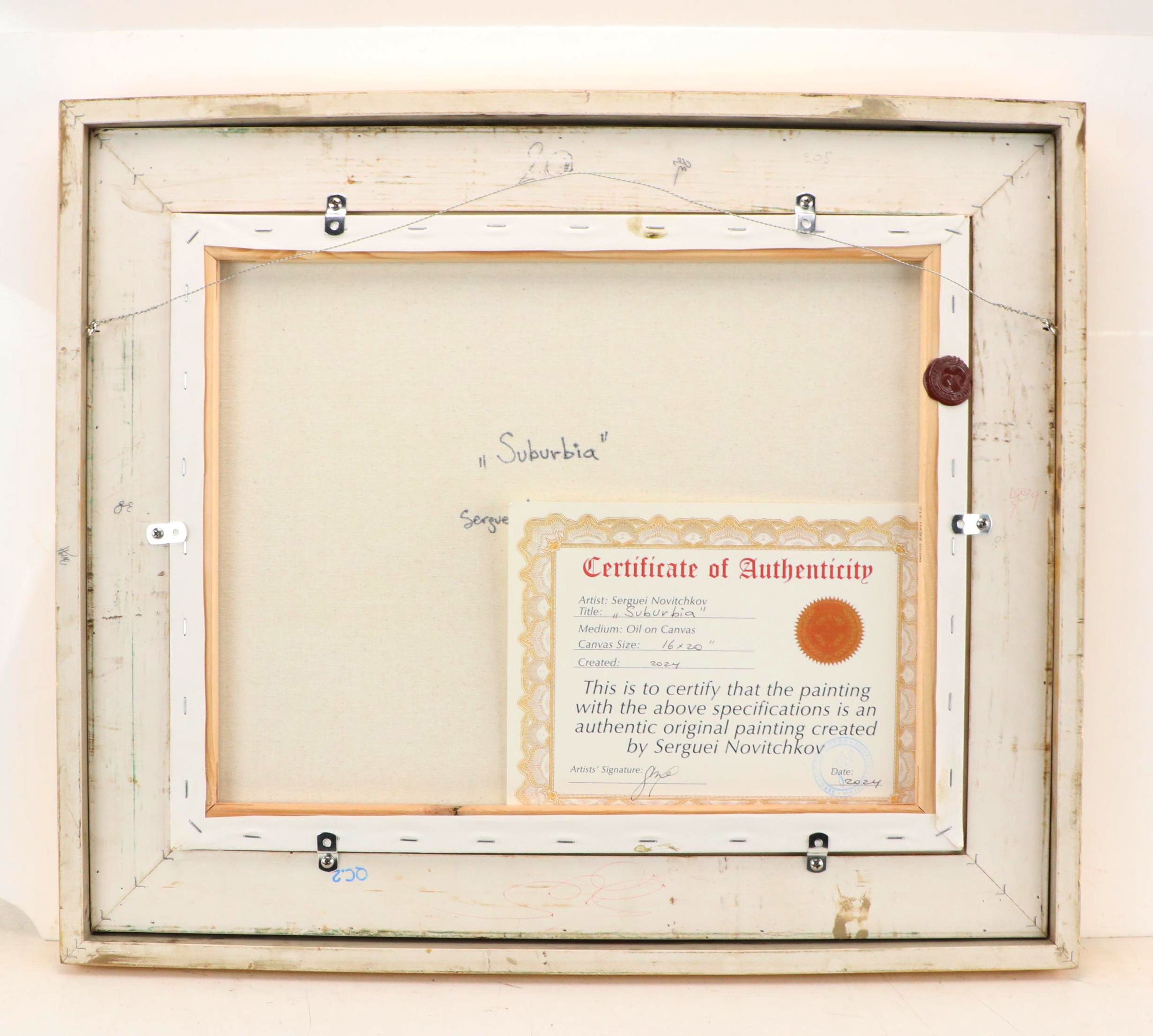 Serguei Novitchkov Impasto Landscape Oil Painting "Suburbia," 2024