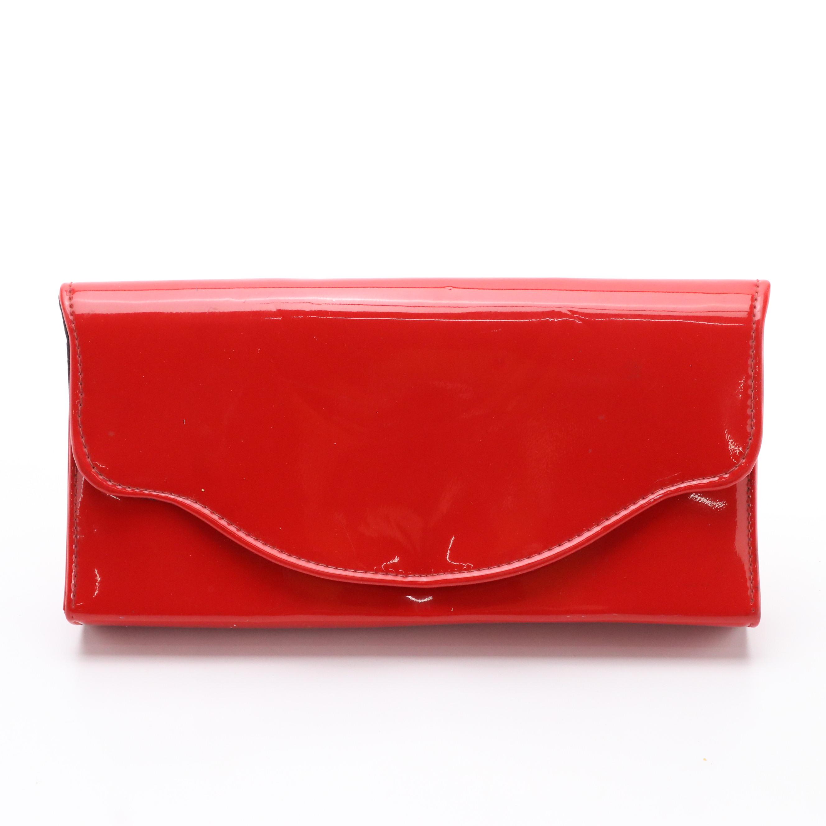 Clare-Vivier Star Printed Suede Zip Clutch, Other Leather Crossbody & Red Clutch